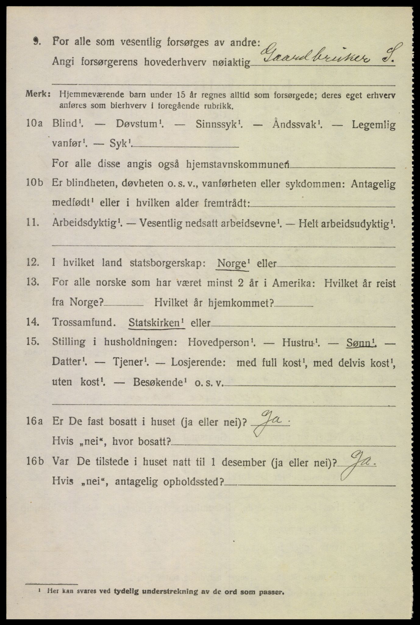 SAK, 1920 census for Greipstad, 1920, p. 1877