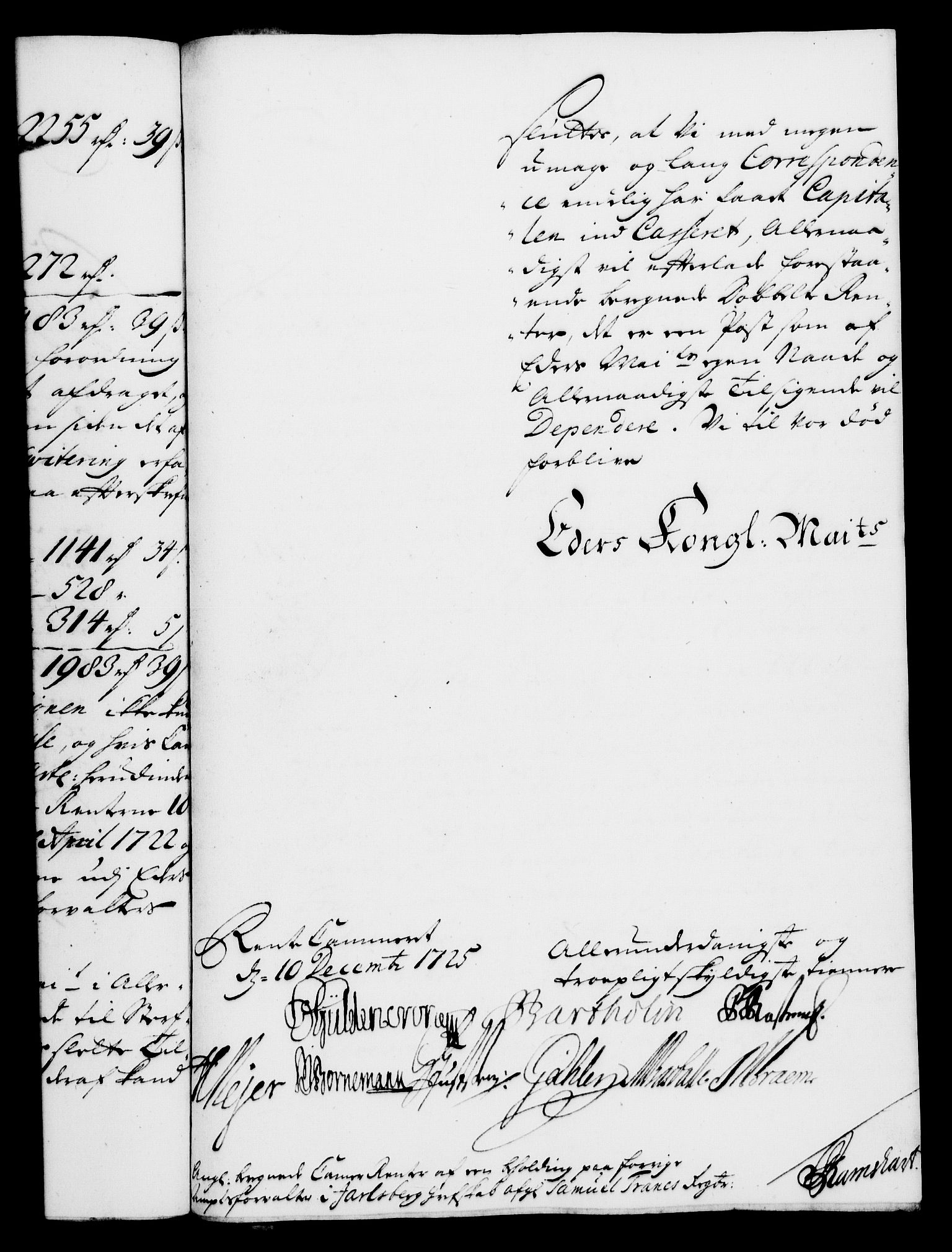 Rentekammeret, Kammerkanselliet, RA/EA-3111/G/Gf/Gfa/L0008: Norsk relasjons- og resolusjonsprotokoll (merket RK 52.8), 1725, p. 1008