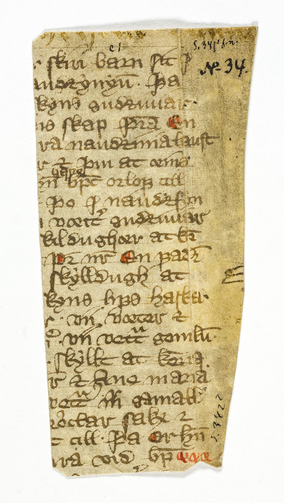 Riksarkivets diplomsamling, AV/RA-EA-5965/F26/L0004: Norrøne membranfragmenter bestand 31-50, 1100-1536, p. 13