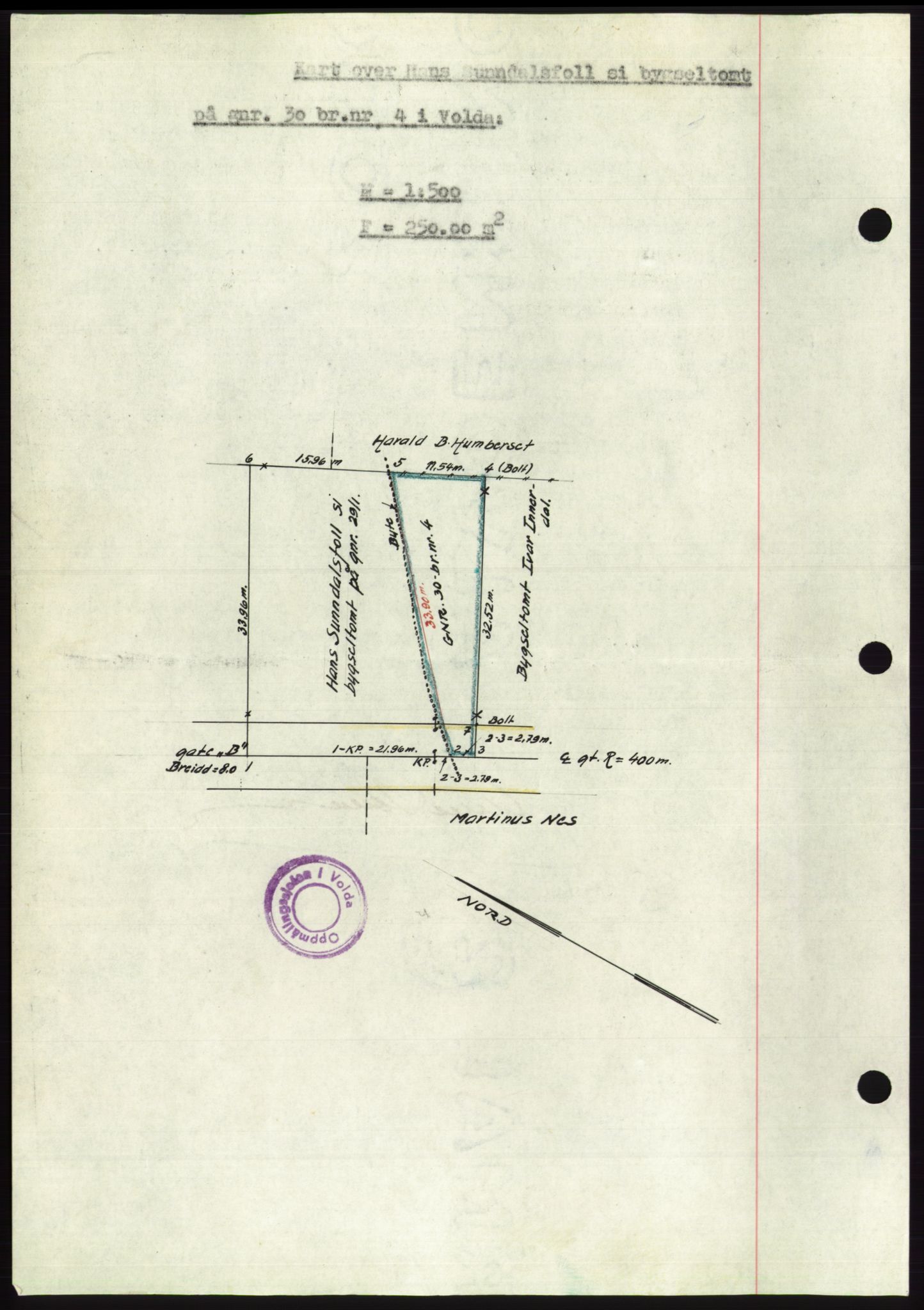 Søre Sunnmøre sorenskriveri, AV/SAT-A-4122/1/2/2C/L0102: Mortgage book no. 28A, 1955-1956, Diary no: : 165/1956