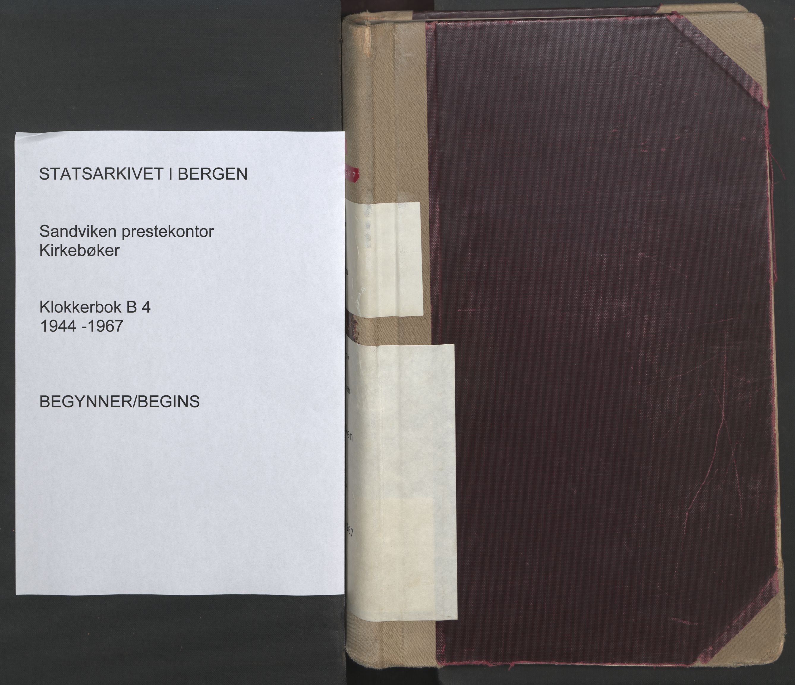 Sandviken Sokneprestembete, SAB/A-77601/H/Hb/L0007: Parish register (copy) no. B 4, 1944-1967