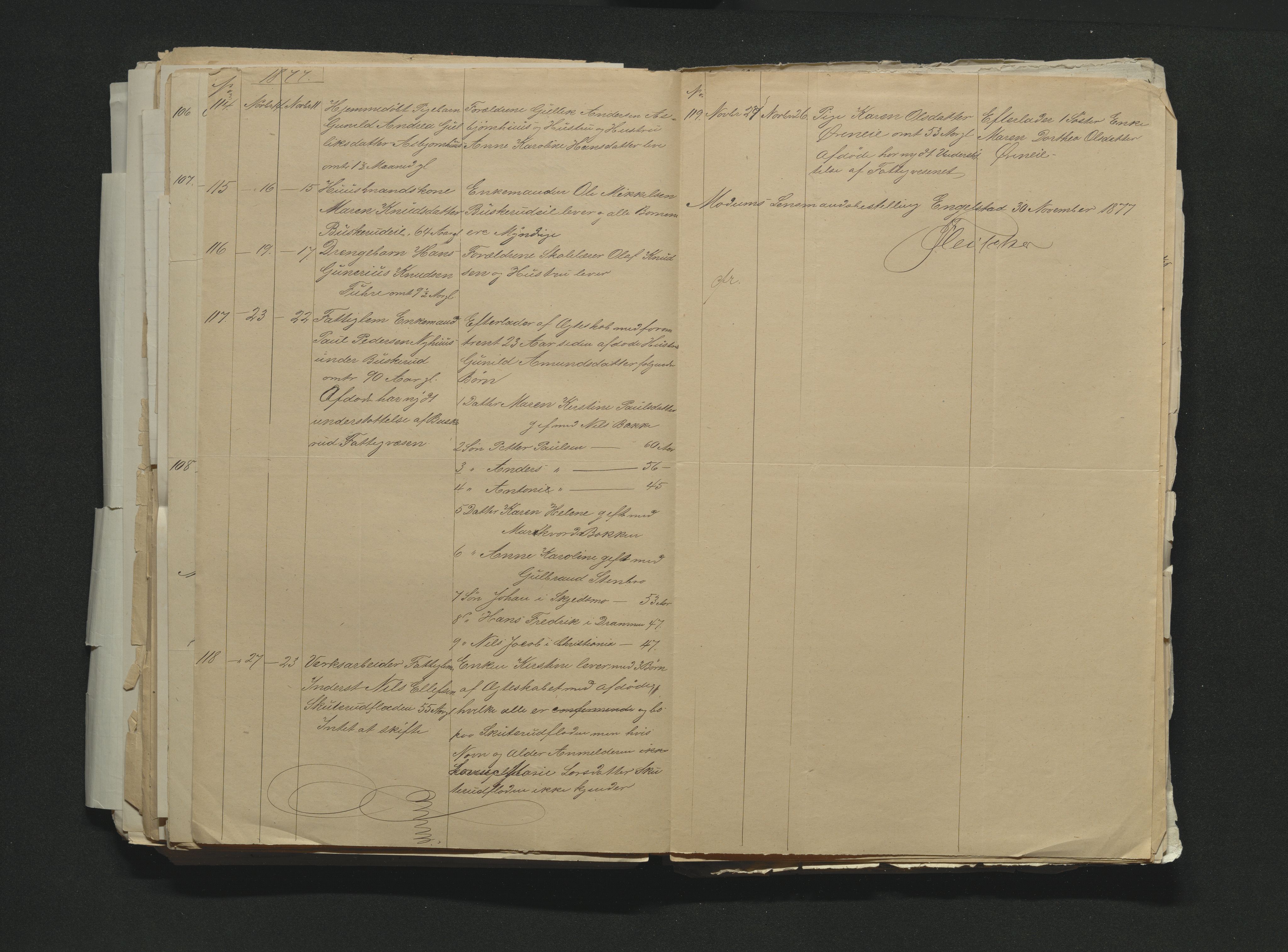 Eiker, Modum og Sigdal sorenskriveri, AV/SAKO-A-123/H/Ha/Hab/L0014: Dødsfallsmeldinger, 1874-1877, p. 668