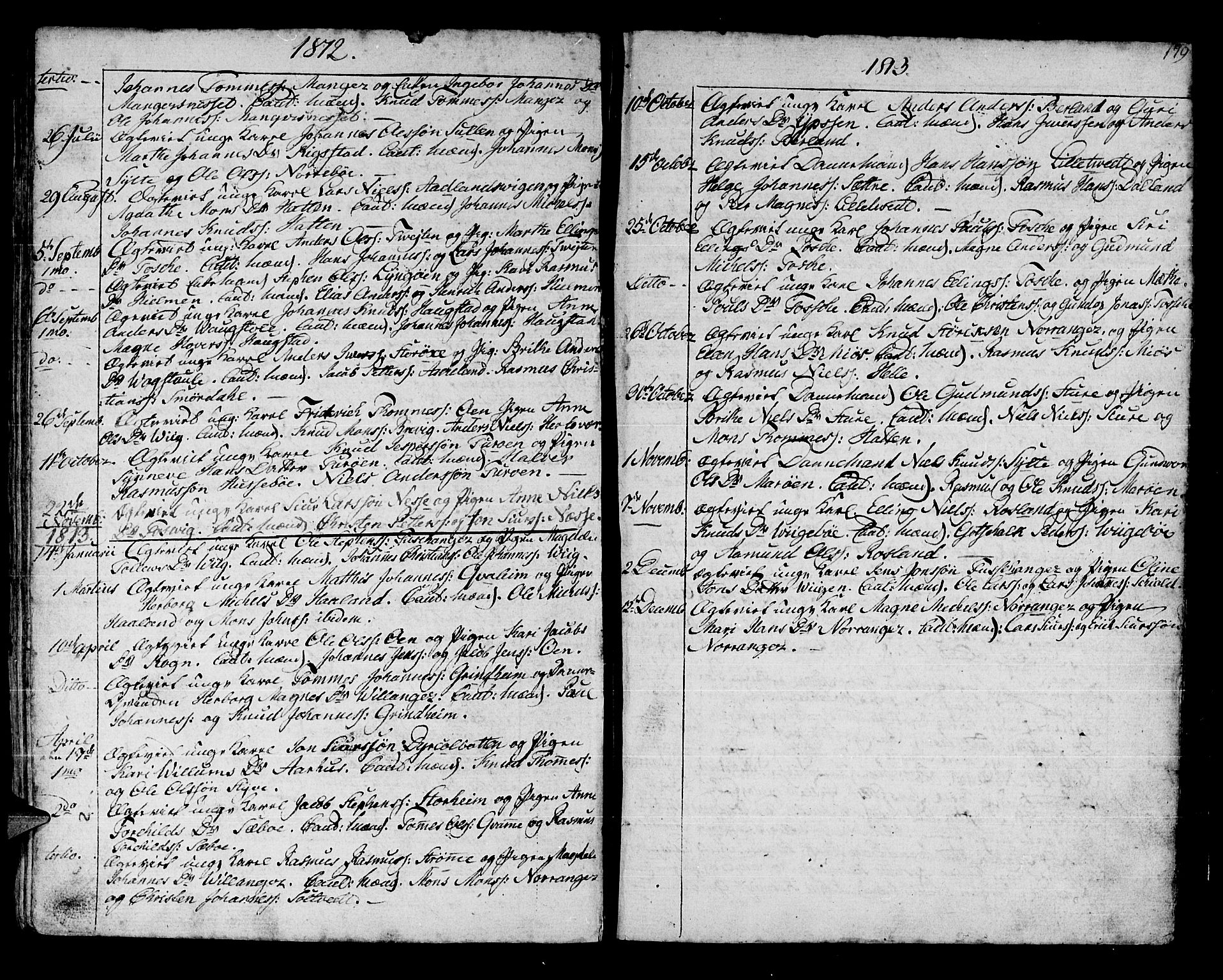 Manger sokneprestembete, SAB/A-76801/H/Haa: Parish register (official) no. A 2, 1792-1815, p. 179