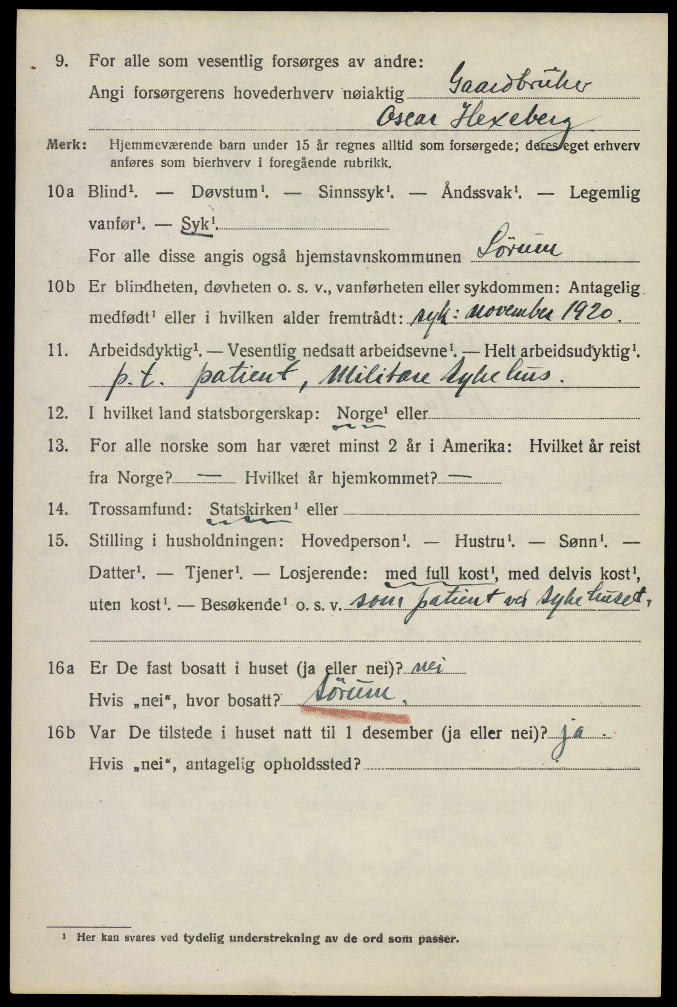 SAO, 1920 census for Kristiania, 1920, p. 651496