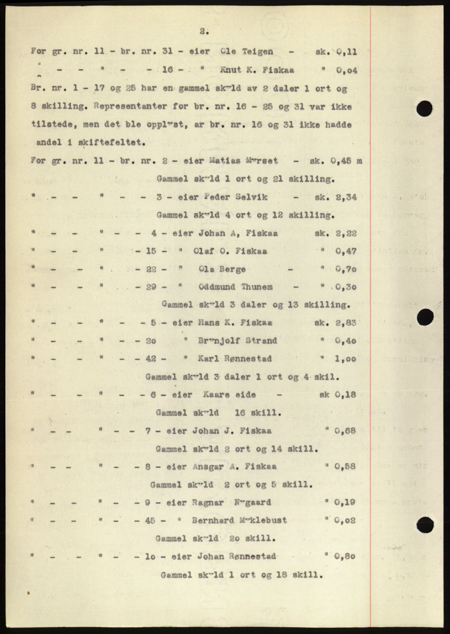 Søre Sunnmøre sorenskriveri, AV/SAT-A-4122/1/2/2C/L0078: Mortgage book no. 4A, 1946-1946, Diary no: : 916/1946