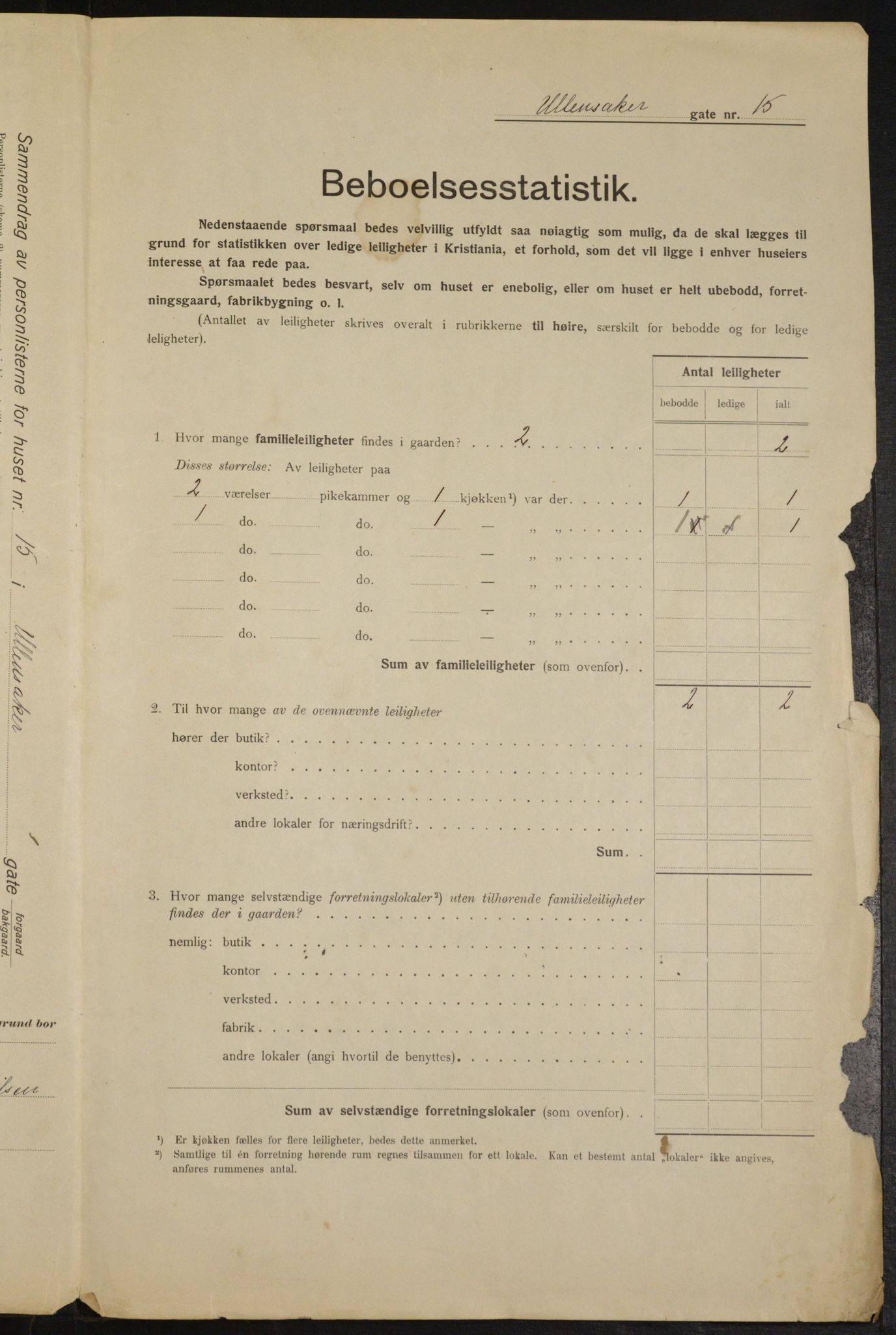 OBA, Municipal Census 1915 for Kristiania, 1915, p. 119449