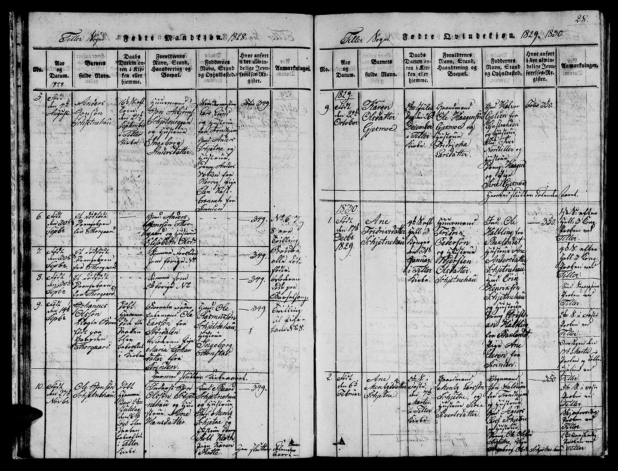 Ministerialprotokoller, klokkerbøker og fødselsregistre - Sør-Trøndelag, SAT/A-1456/621/L0458: Parish register (copy) no. 621C01, 1816-1865, p. 28