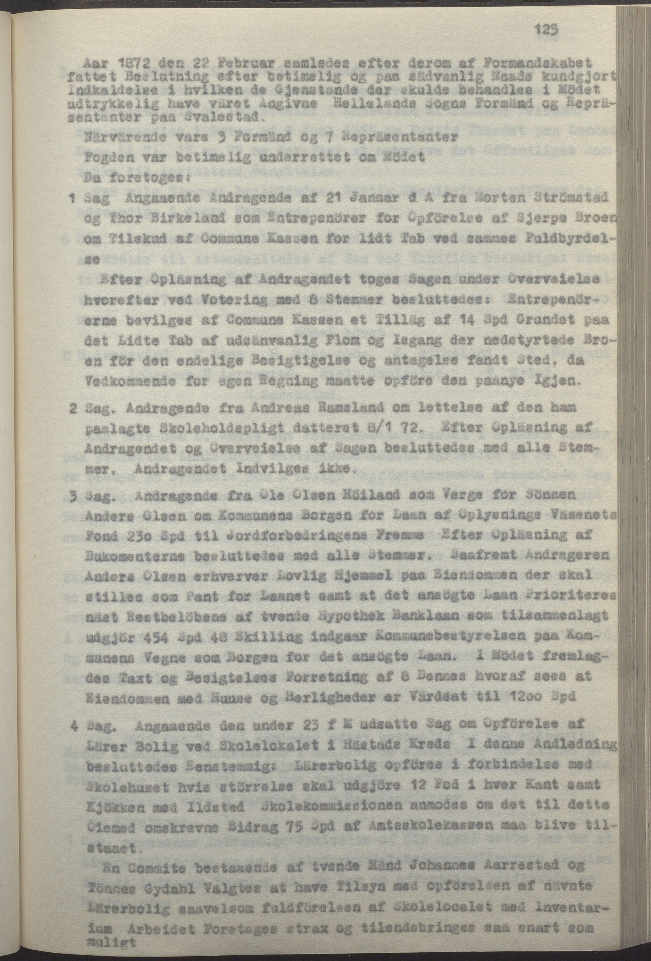 Helleland kommune - Formannskapet, IKAR/K-100479/A/Ab/L0002: Avskrift av møtebok, 1866-1887, p. 125