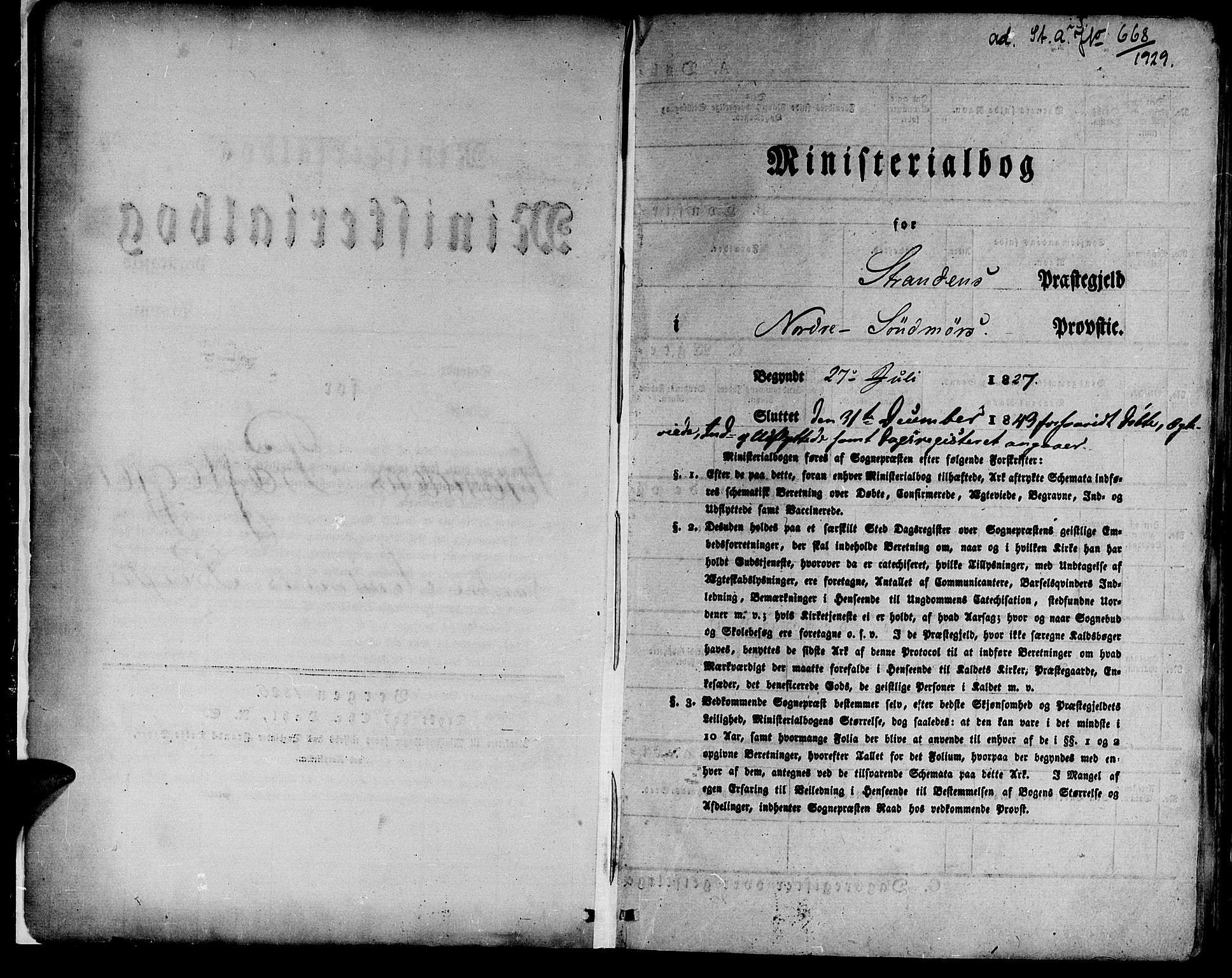 Ministerialprotokoller, klokkerbøker og fødselsregistre - Møre og Romsdal, AV/SAT-A-1454/520/L0274: Parish register (official) no. 520A04, 1827-1864