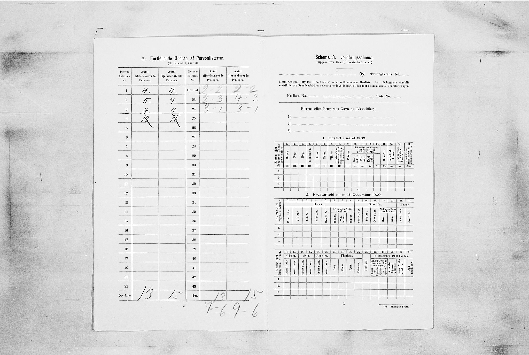 RA, 1900 census for Sandefjord, 1900, p. 850