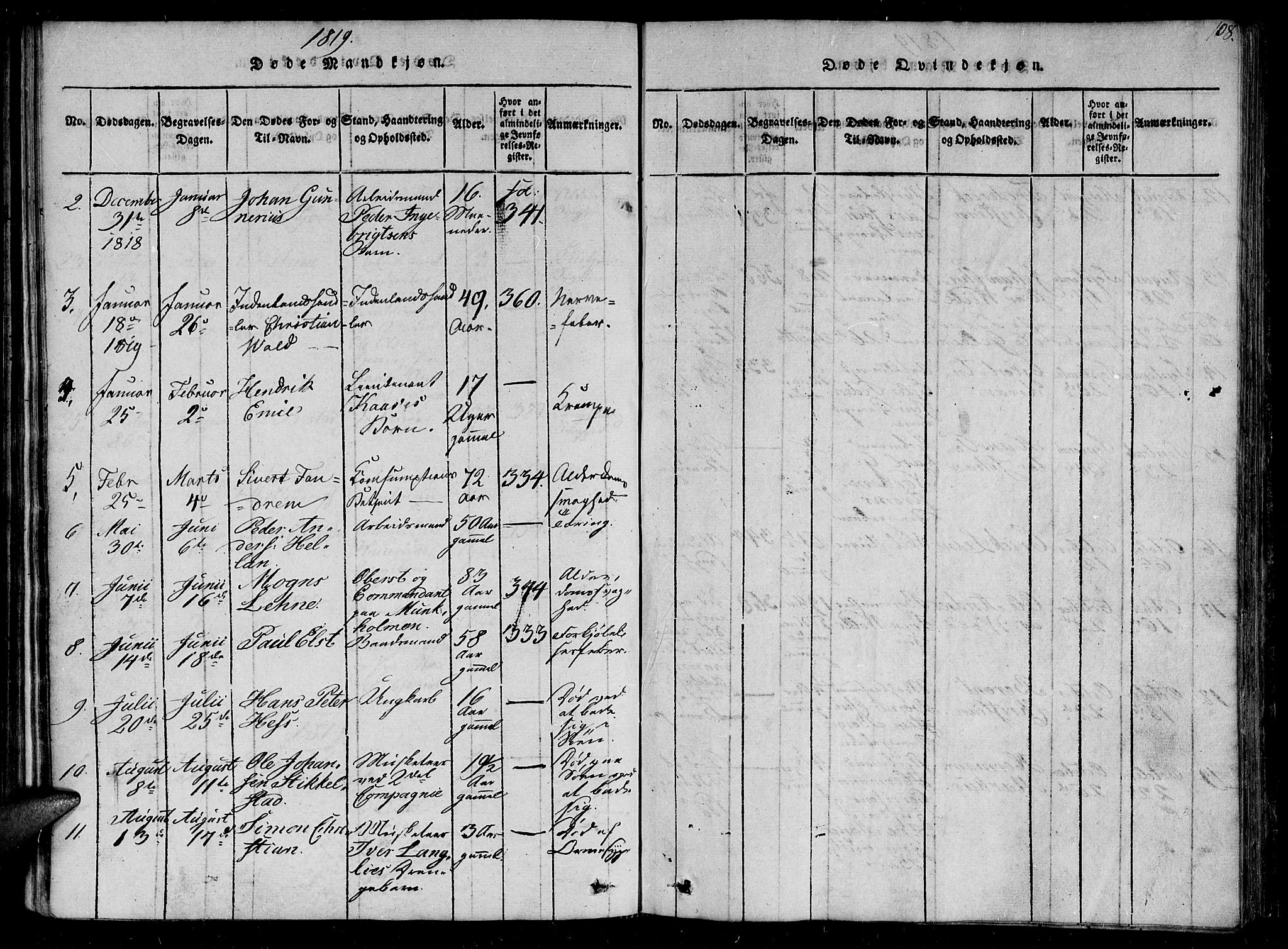 Ministerialprotokoller, klokkerbøker og fødselsregistre - Sør-Trøndelag, SAT/A-1456/602/L0107: Parish register (official) no. 602A05, 1815-1821, p. 108