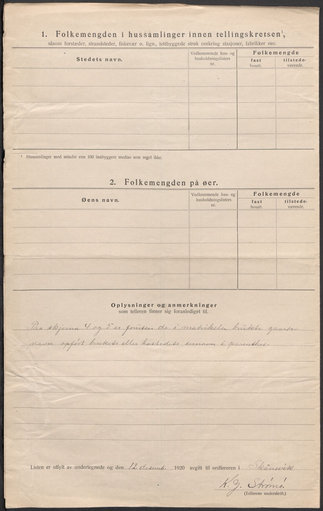 SAB, 1920 census for Skånevik, 1920, p. 48