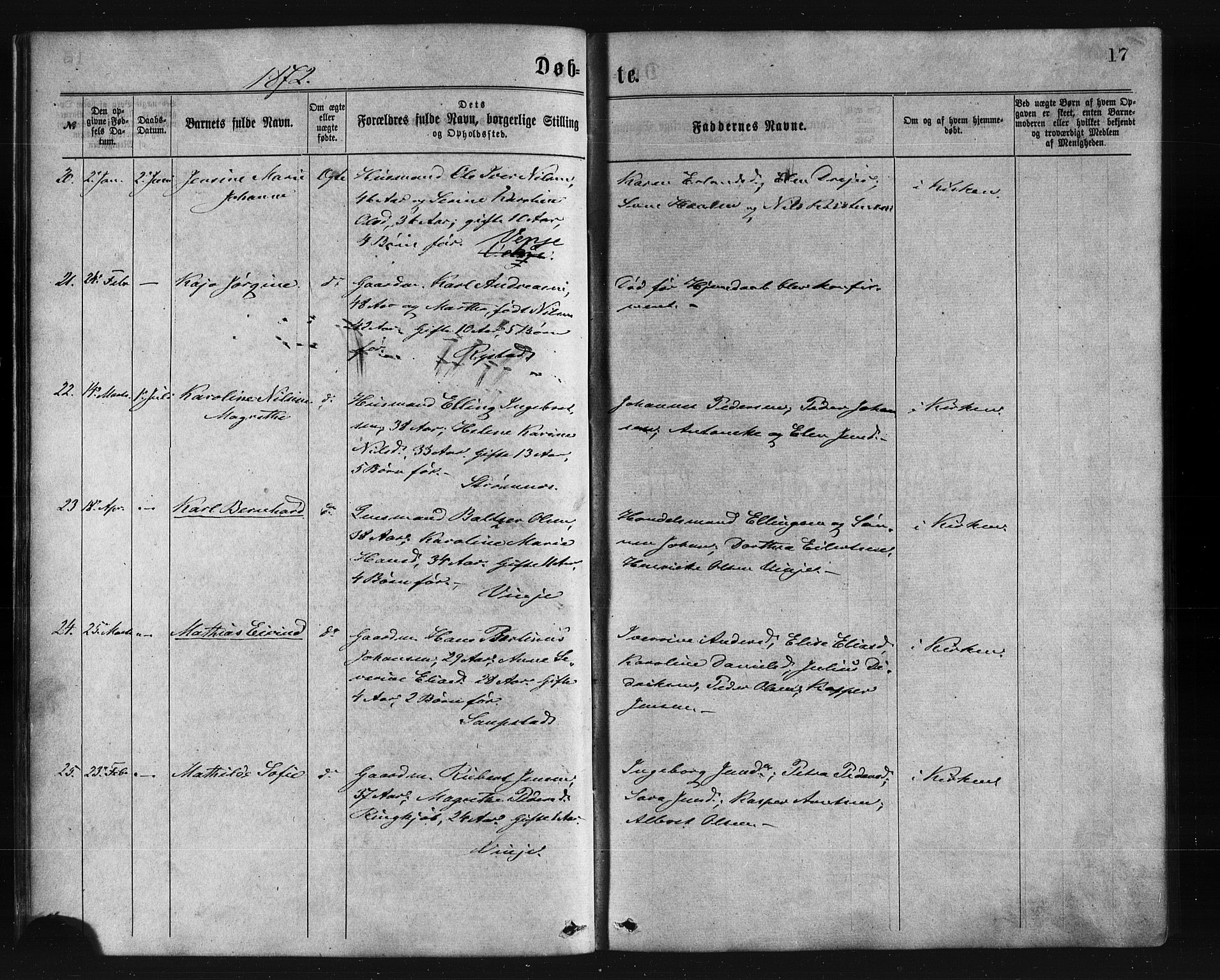 Ministerialprotokoller, klokkerbøker og fødselsregistre - Nordland, AV/SAT-A-1459/876/L1096: Parish register (official) no. 876A02, 1870-1886, p. 17