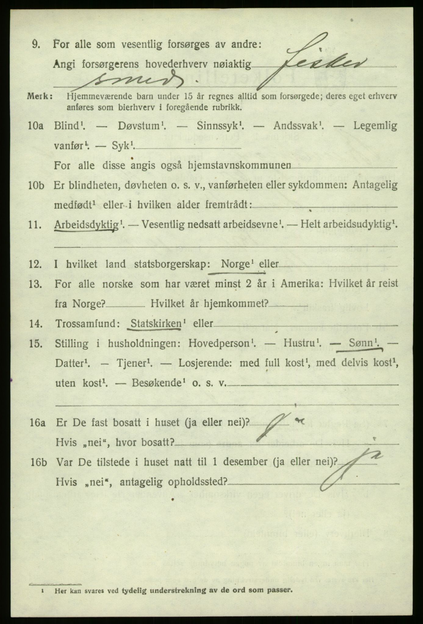 SAB, 1920 census for Bremanger, 1920, p. 3521