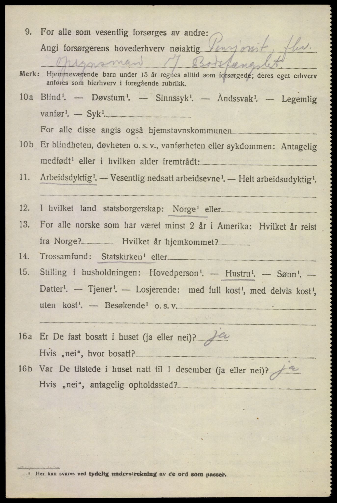 SAKO, 1920 census for Sem, 1920, p. 3556