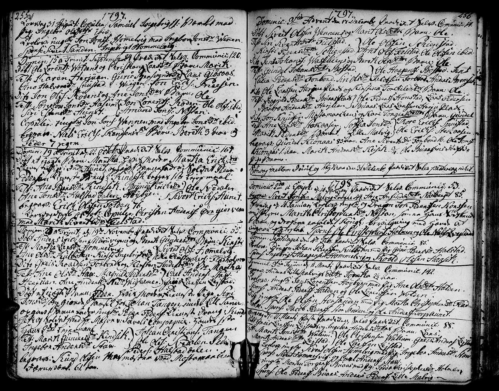 Ministerialprotokoller, klokkerbøker og fødselsregistre - Sør-Trøndelag, SAT/A-1456/606/L0281: Parish register (official) no. 606A02 /2, 1781-1817, p. 255-256