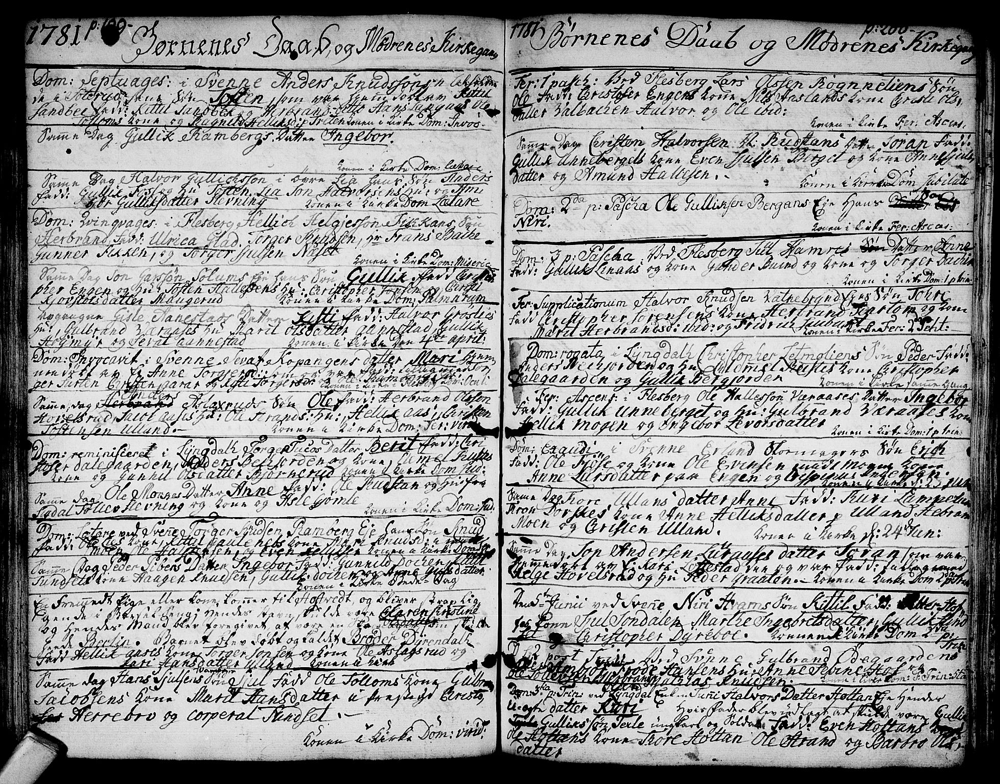 Flesberg kirkebøker, AV/SAKO-A-18/F/Fa/L0003: Parish register (official) no. I 3, 1748-1790, p. 199-200