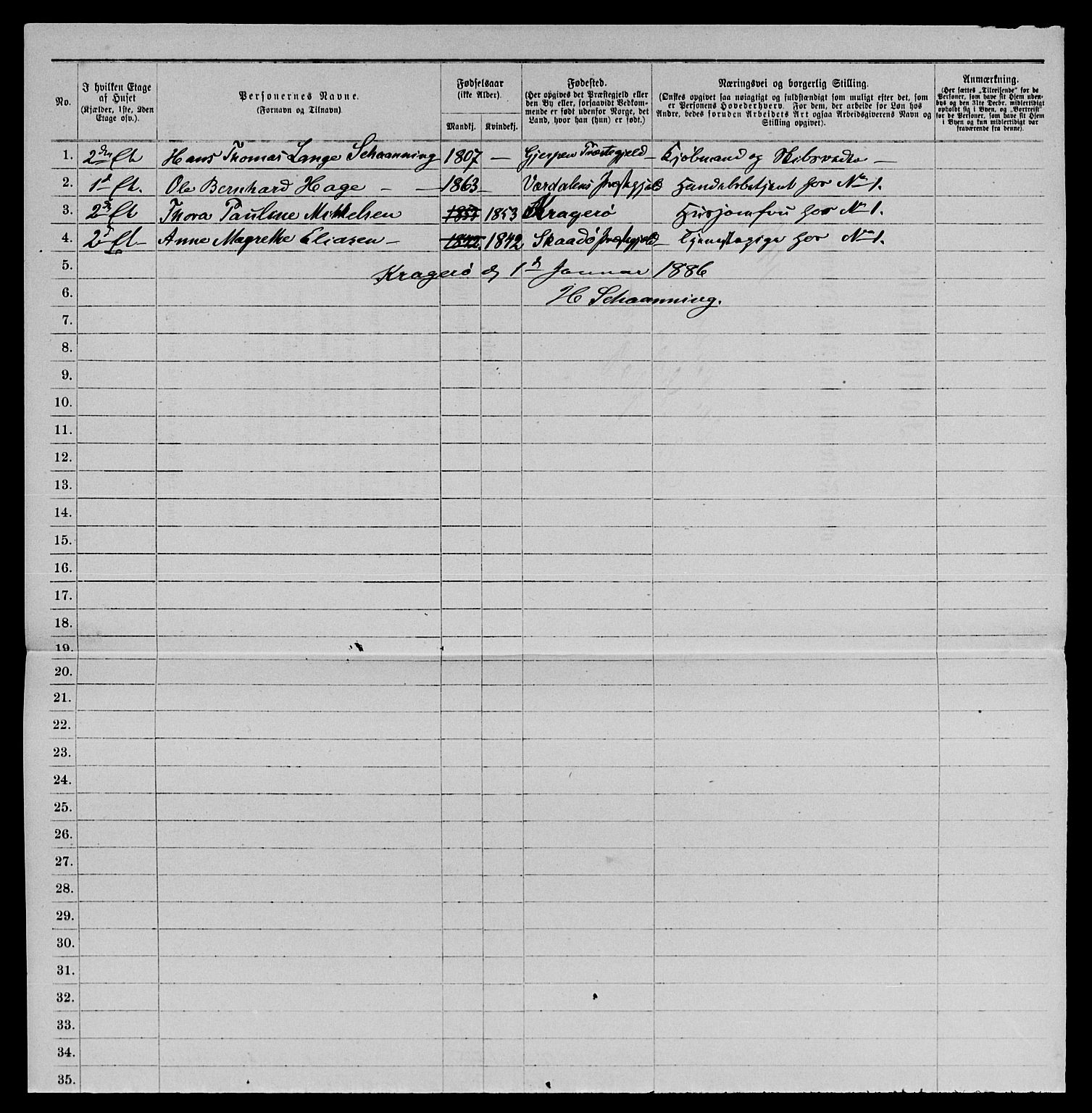 SAKO, 1885 census for 0801 Kragerø, 1885, p. 1313