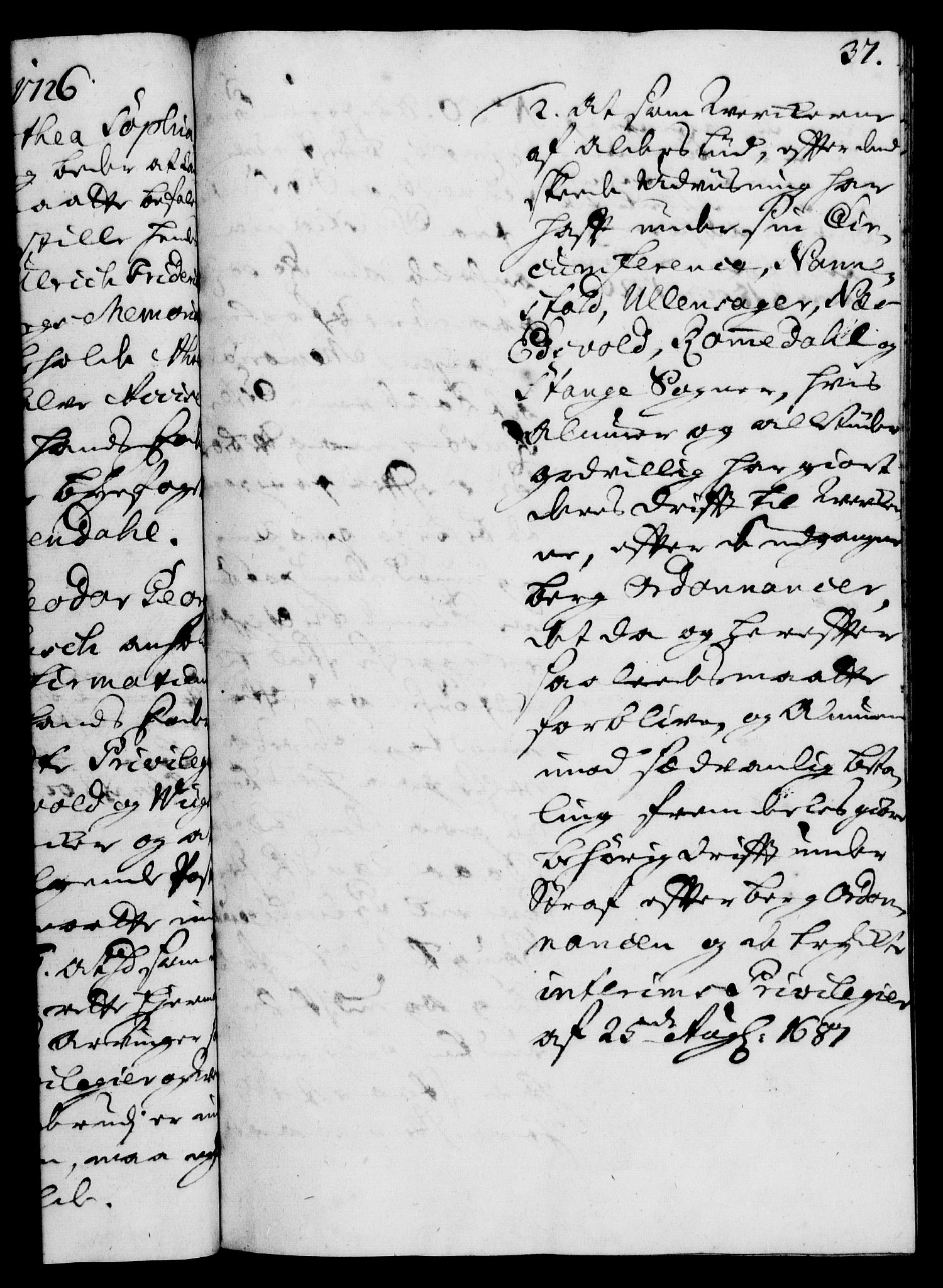 Rentekammeret, Kammerkanselliet, AV/RA-EA-3111/G/Gh/Gha/L0009: Norsk ekstraktmemorialprotokoll (merket RK 53.54), 1726-1728, p. 37