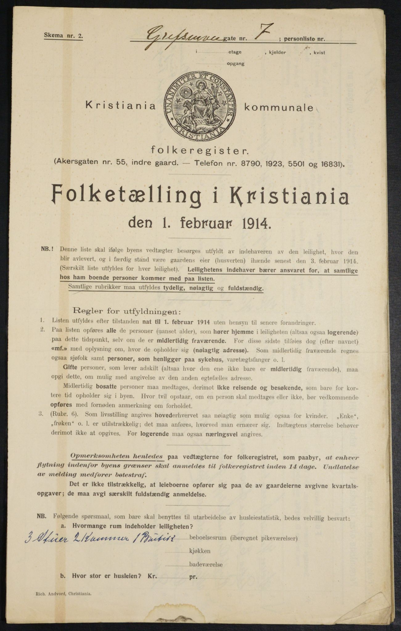 OBA, Municipal Census 1914 for Kristiania, 1914, p. 29658