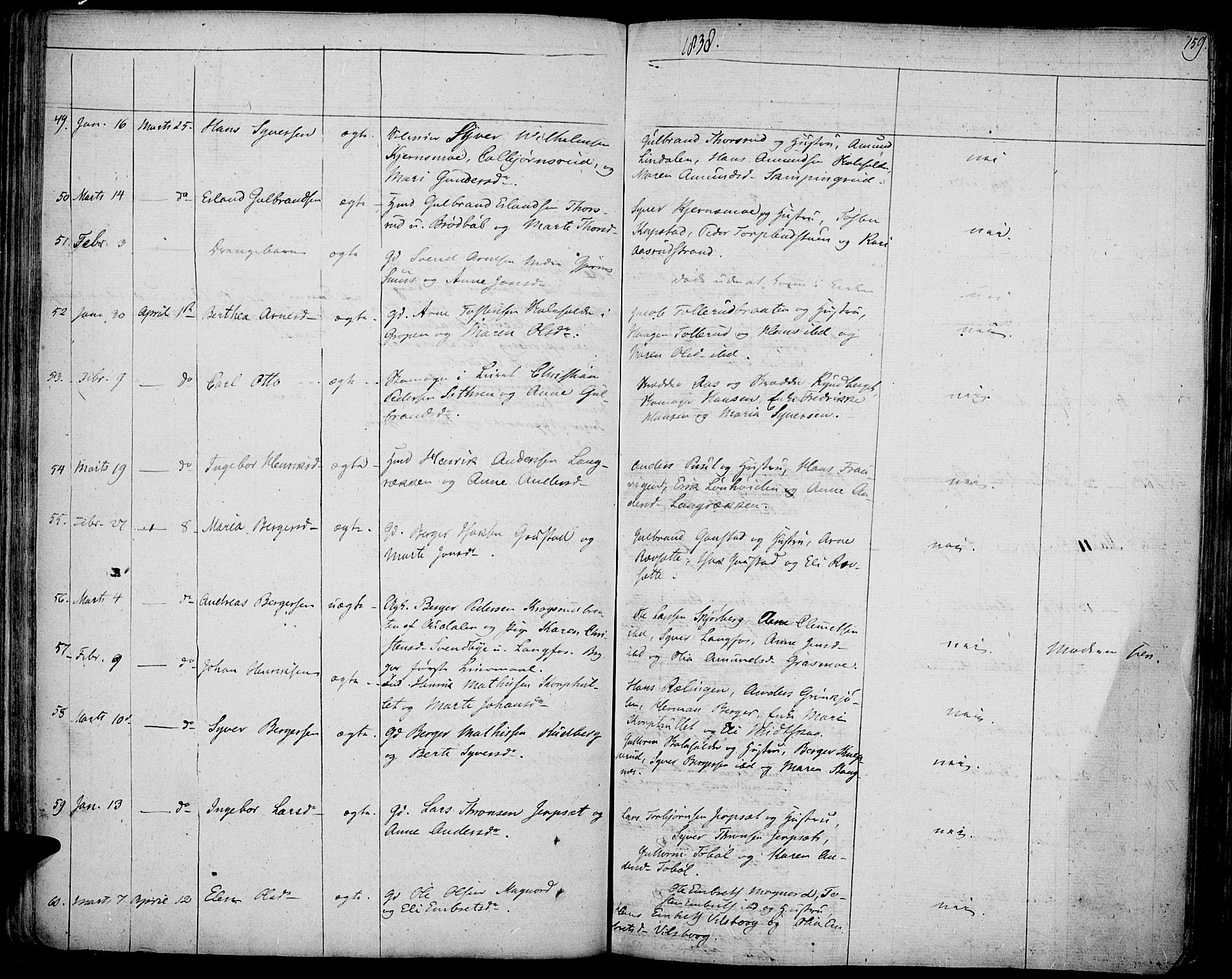 Vinger prestekontor, AV/SAH-PREST-024/H/Ha/Haa/L0007: Parish register (official) no. 7, 1826-1839, p. 159