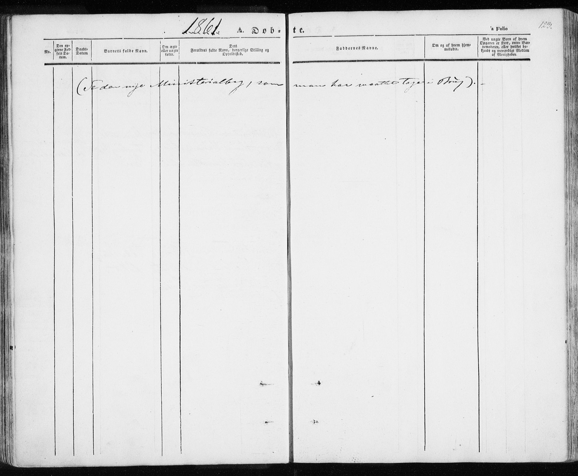 Karlsøy sokneprestembete, SATØ/S-1299/H/Ha/Haa/L0003kirke: Parish register (official) no. 3, 1843-1860, p. 123