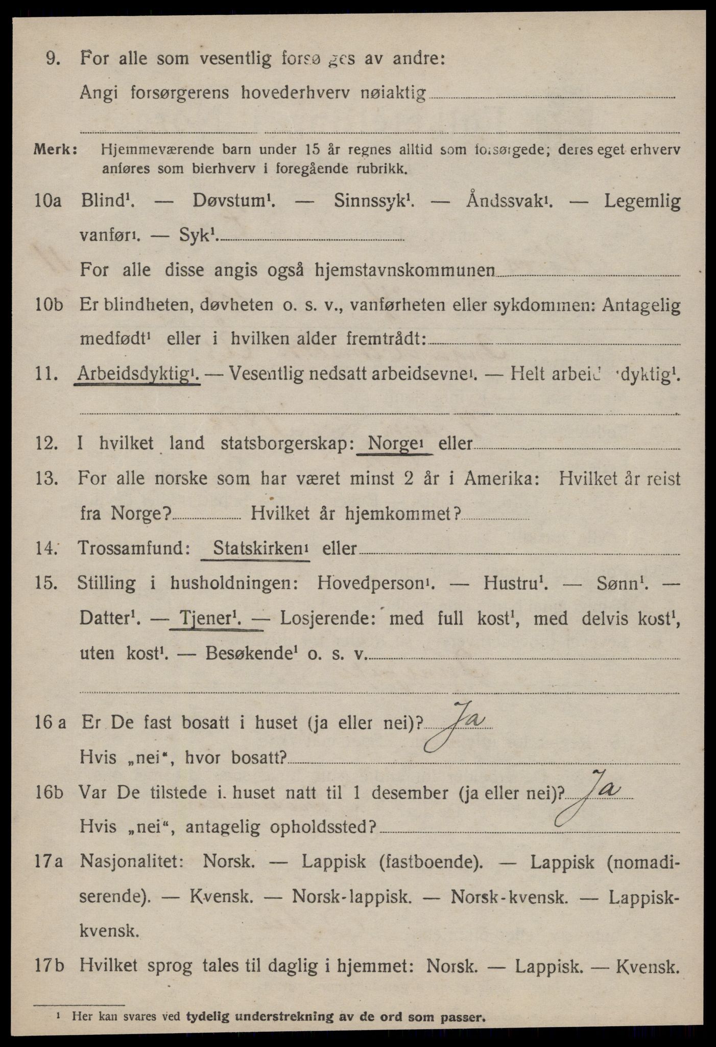 SAT, 1920 census for Røros, 1920, p. 8895