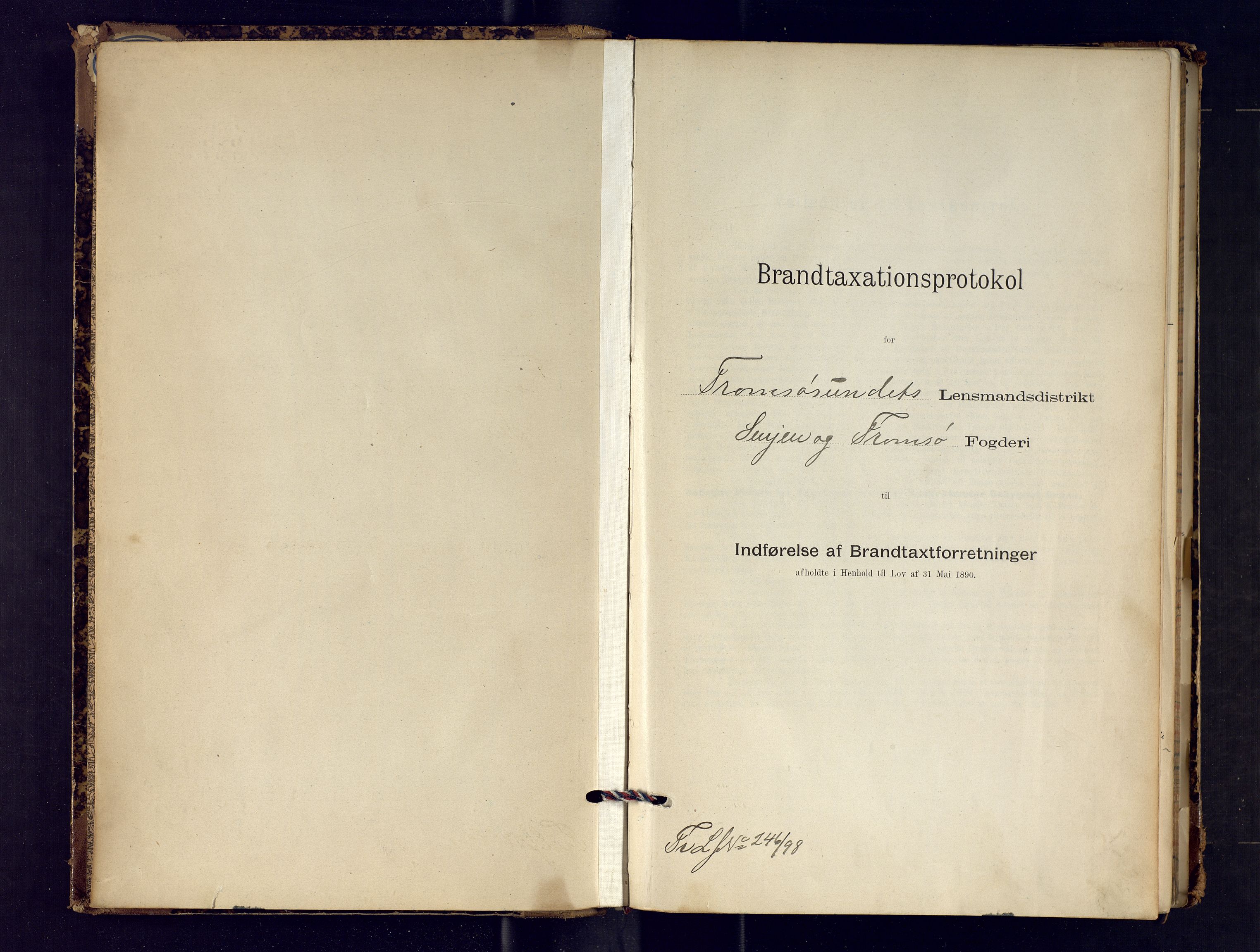 Tromsøysund lensmannskontor, SATØ/SATØ-12/F/Fs/Fsb/L0735: Branntakstprotokoll (S). Med register, 1898-1903