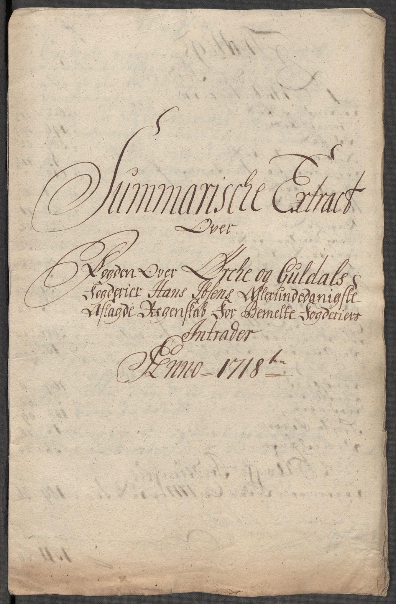 Rentekammeret inntil 1814, Reviderte regnskaper, Fogderegnskap, AV/RA-EA-4092/R60/L3972: Fogderegnskap Orkdal og Gauldal, 1718, p. 607