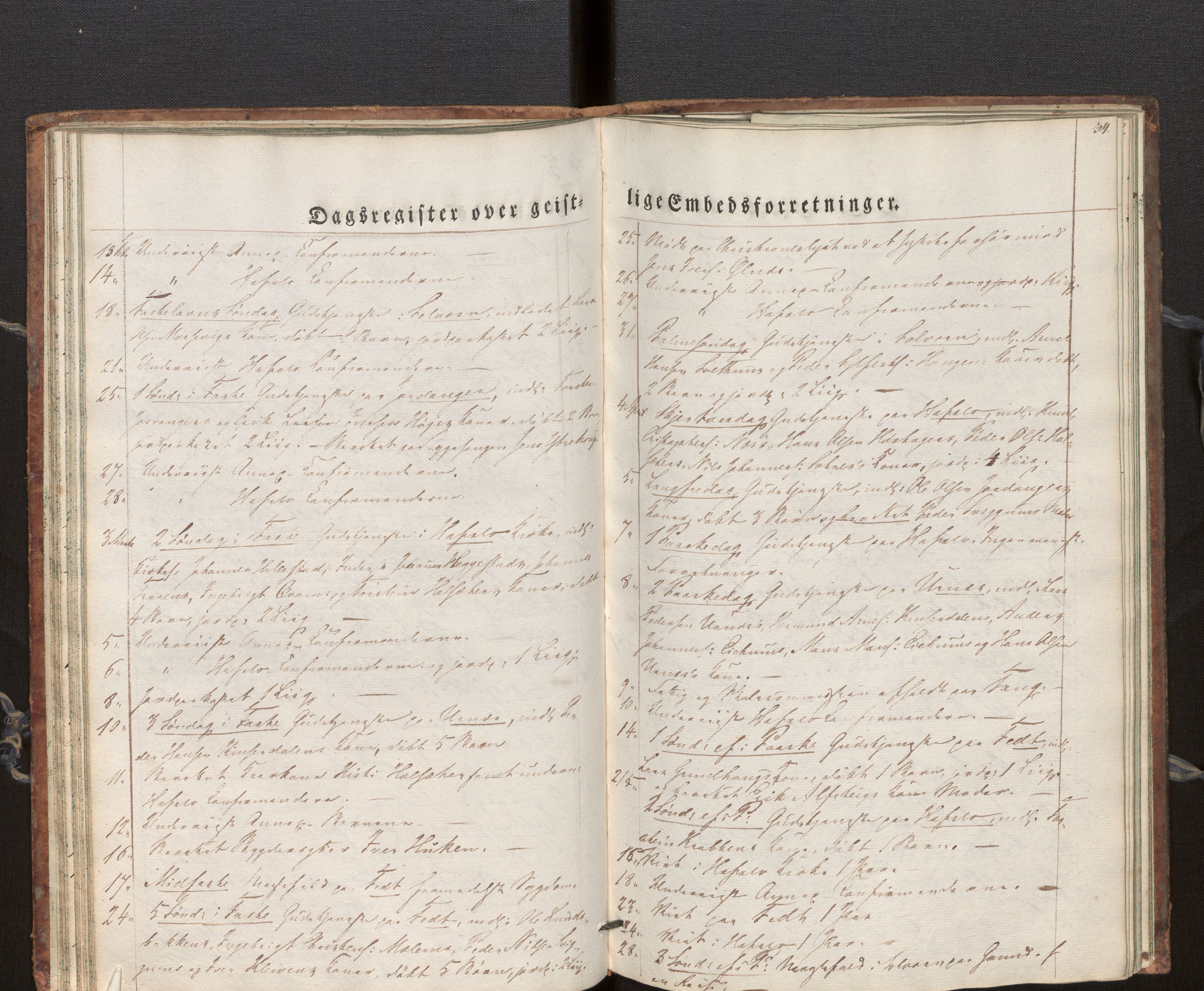 Hafslo sokneprestembete, SAB/A-80301/H/Haa/Haaf/L0001: Diary records no. F 1, 1834-1854, p. 34