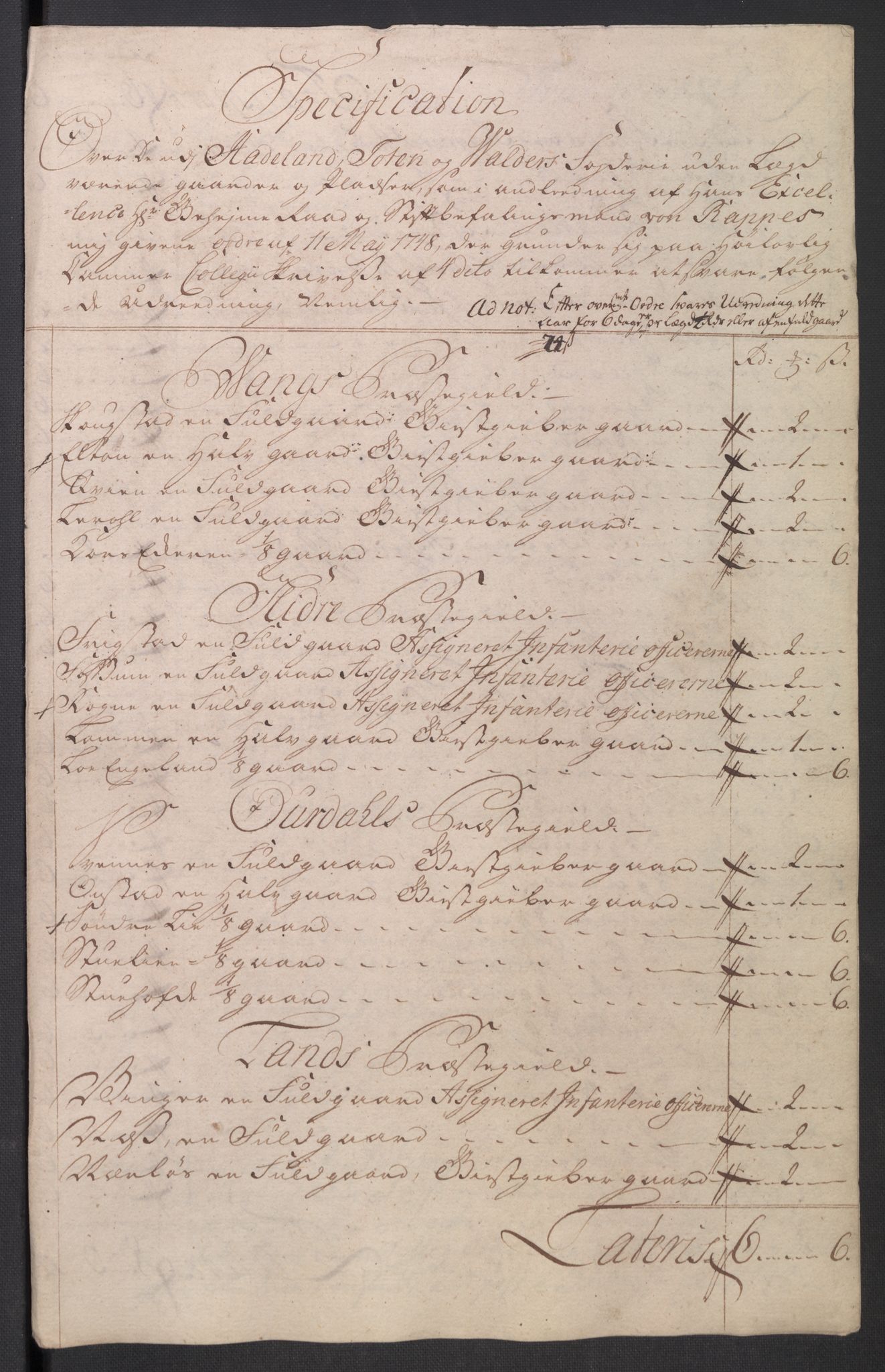 Rentekammeret inntil 1814, Reviderte regnskaper, Fogderegnskap, RA/EA-4092/R18/L1346: Fogderegnskap Hadeland, Toten og Valdres, 1747-1748, p. 354