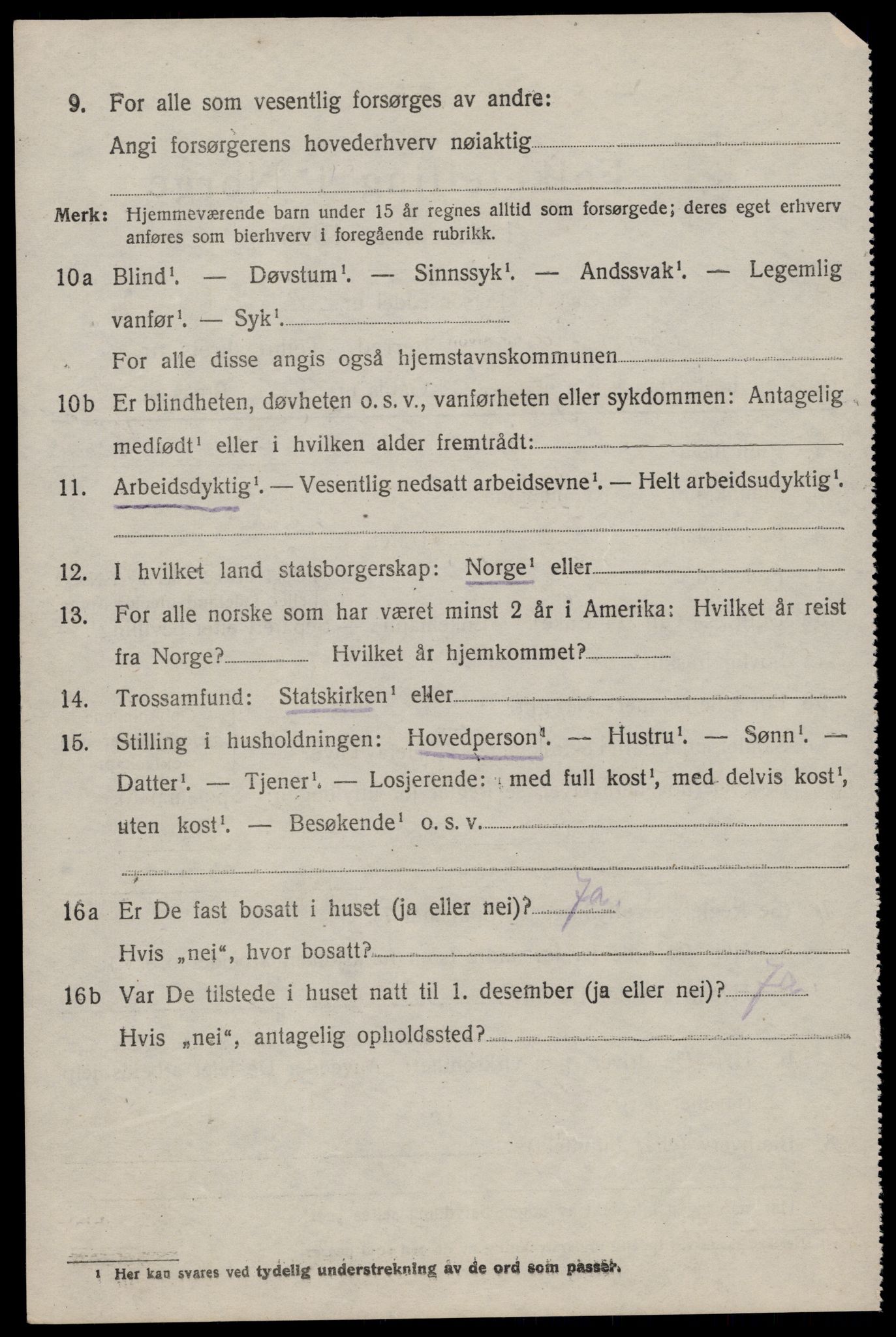 SAST, 1920 census for Bjerkreim, 1920, p. 2125