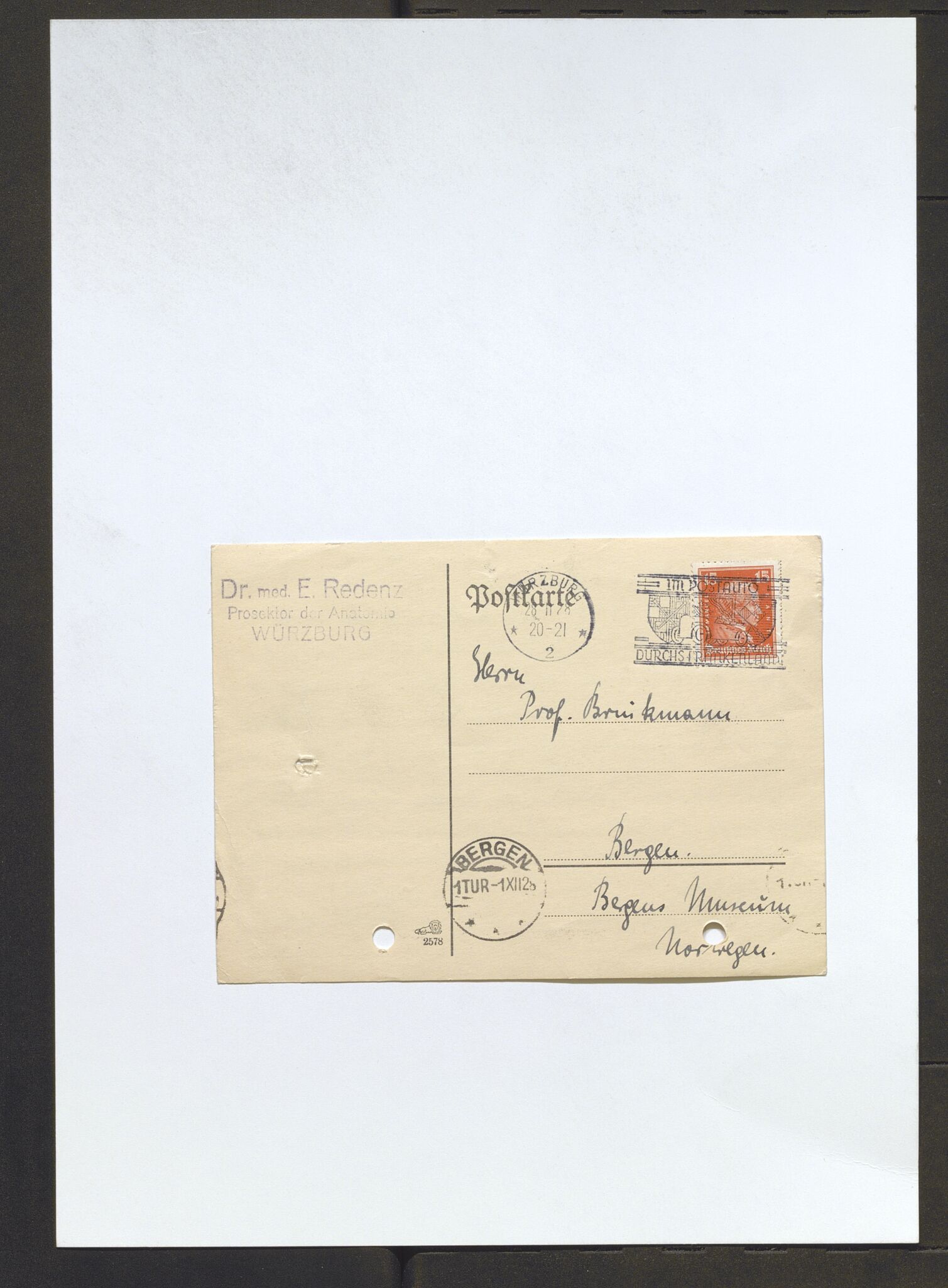Bergens Museum, AV/SAB-A-17301/13/D/L0002: Korrespondanse , 1928-1940, p. 173