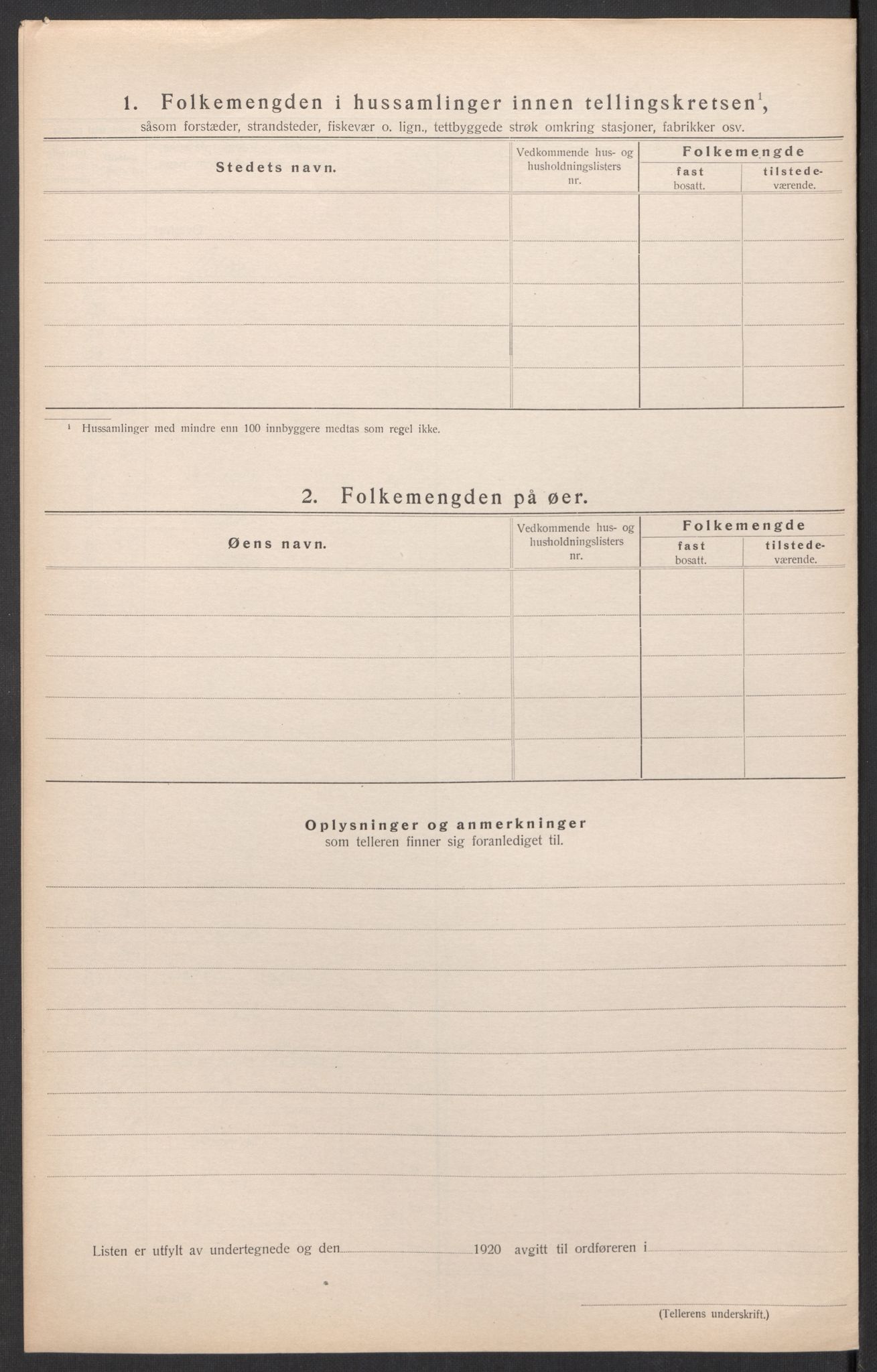 SAK, 1920 census for Nes (V-A), 1920, p. 22