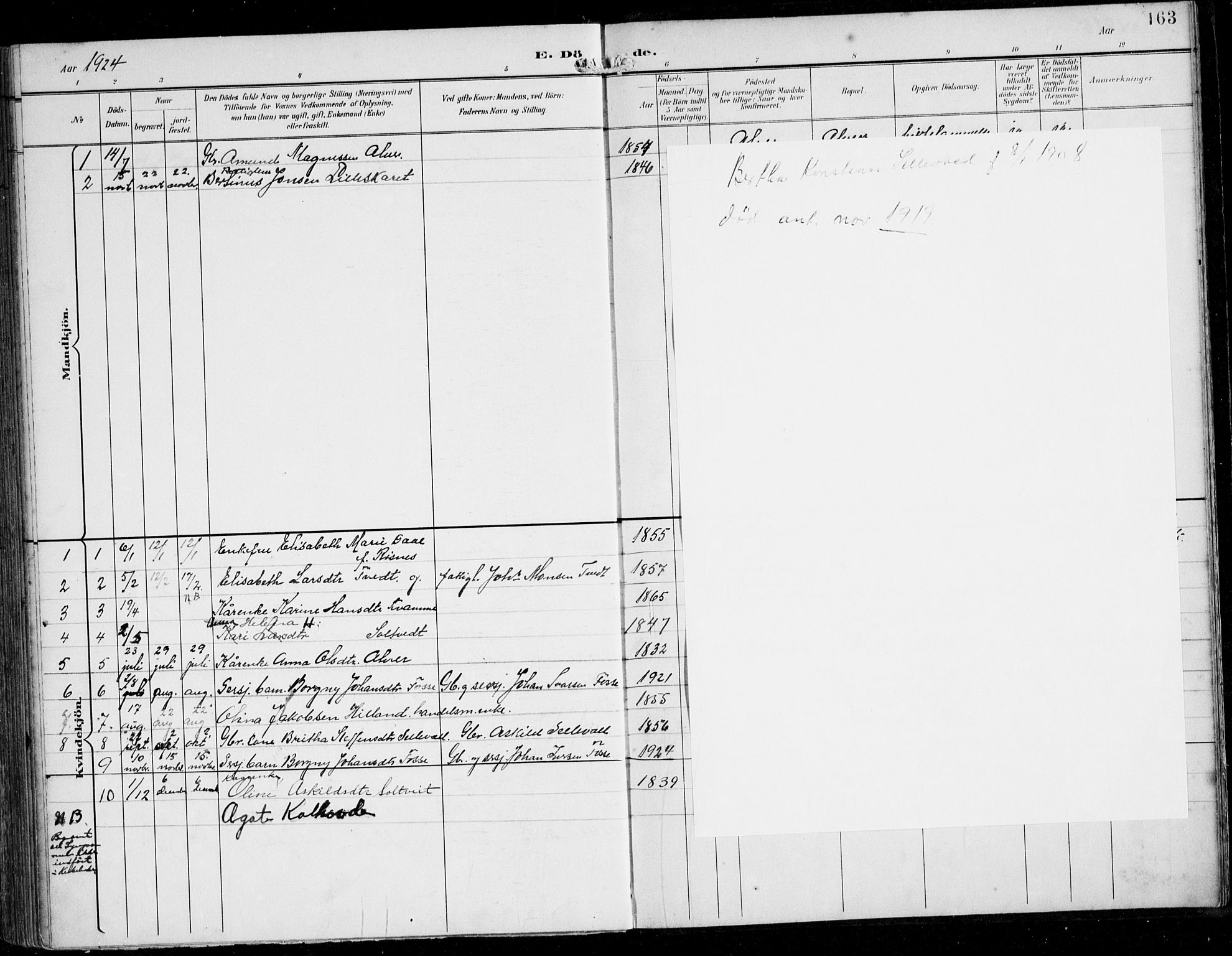 Alversund Sokneprestembete, AV/SAB-A-73901/H/Ha/Haa/Haaa/L0003: Parish register (official) no. A 3, 1897-1926, p. 163