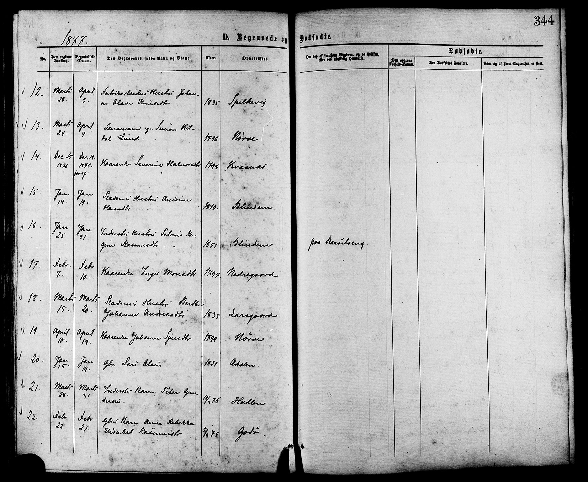 Ministerialprotokoller, klokkerbøker og fødselsregistre - Møre og Romsdal, AV/SAT-A-1454/528/L0399: Parish register (official) no. 528A10, 1864-1879, p. 344