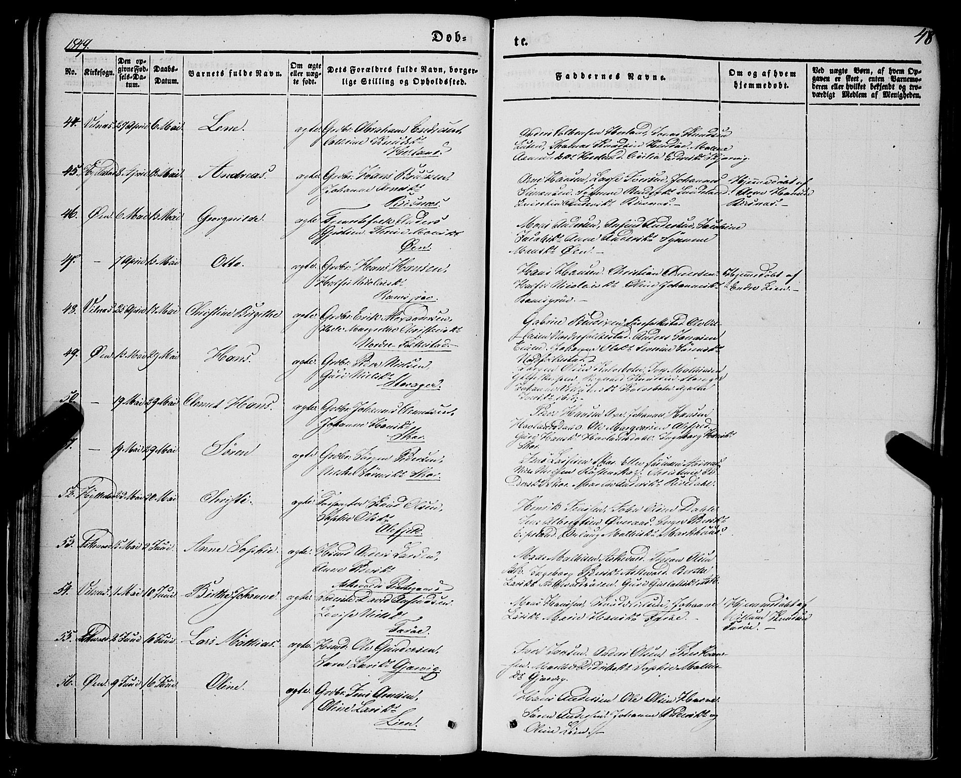 Askvoll sokneprestembete, AV/SAB-A-79501/H/Haa/Haaa/L0011/0001: Parish register (official) no. A 11 I, 1845-1864, p. 48