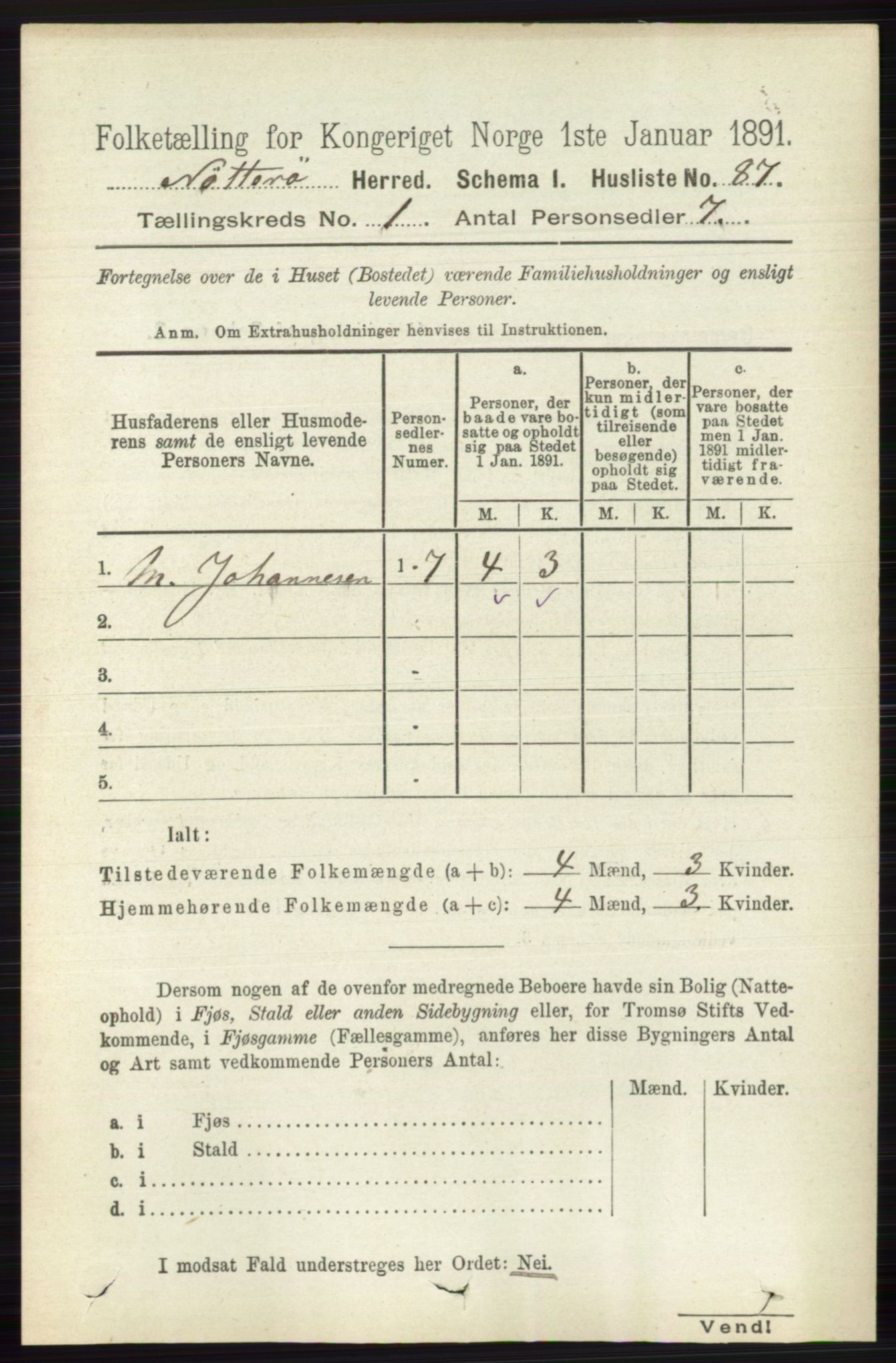 RA, 1891 census for 0722 Nøtterøy, 1891, p. 120