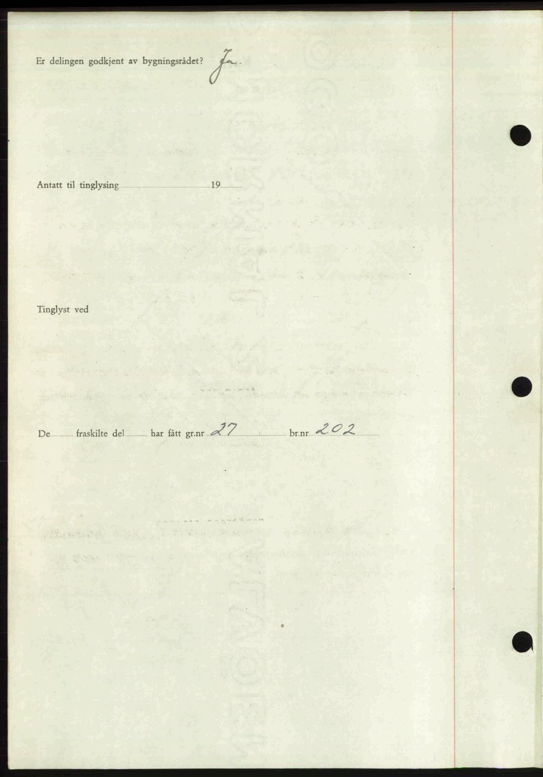 Romsdal sorenskriveri, SAT/A-4149/1/2/2C: Mortgage book no. A22, 1947-1947, Diary no: : 654/1947