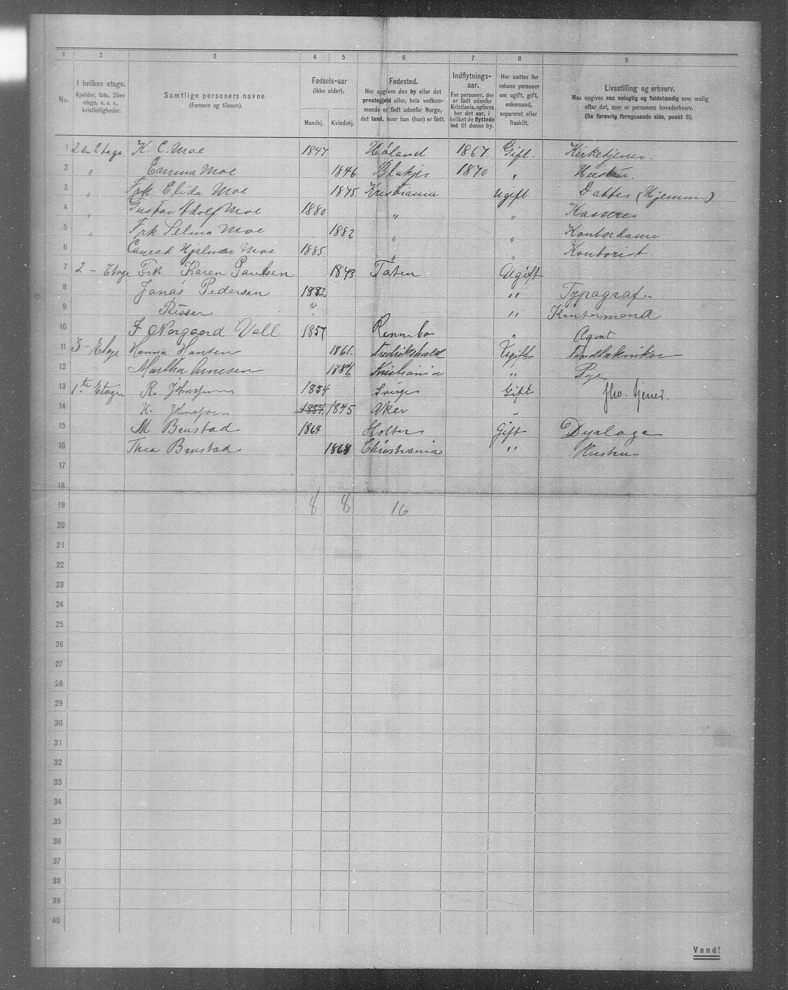 OBA, Municipal Census 1904 for Kristiania, 1904, p. 10470