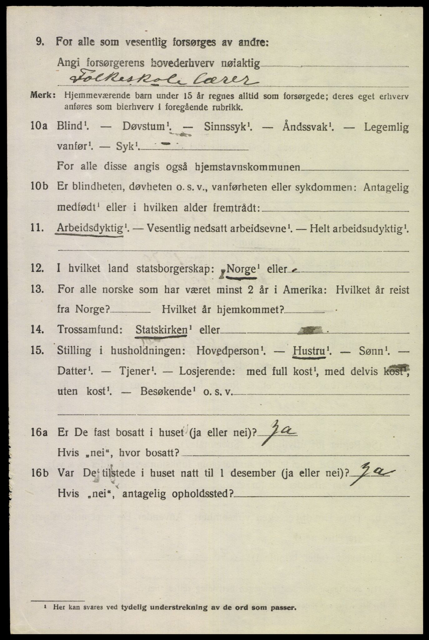 SAK, 1920 census for Lista, 1920, p. 4634