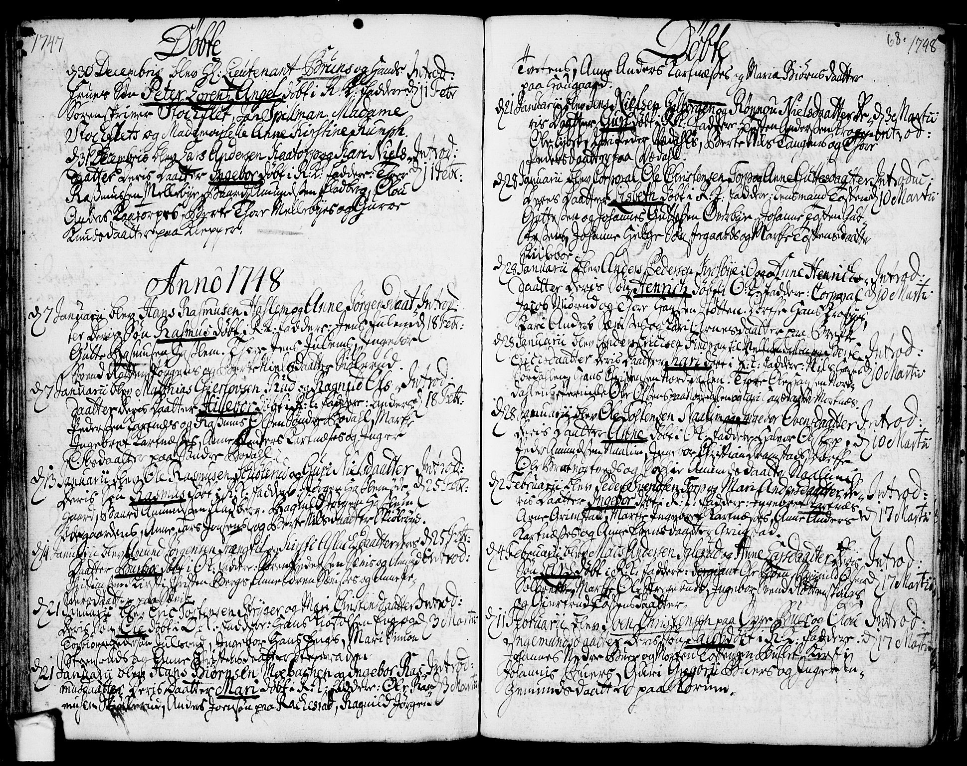 Rakkestad prestekontor Kirkebøker, AV/SAO-A-2008/F/Fa/L0002: Parish register (official) no. I 2, 1741-1751, p. 68