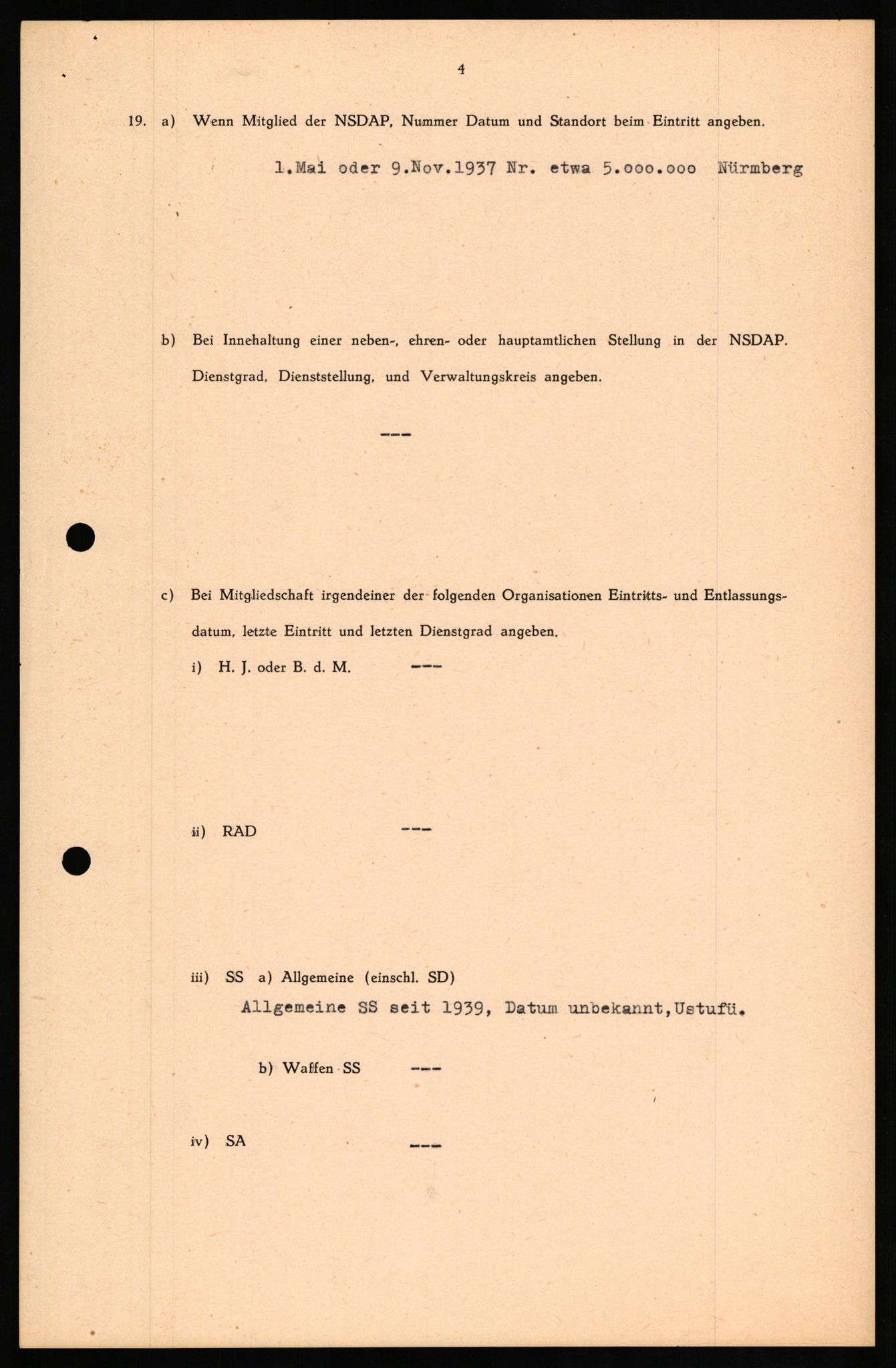 Forsvaret, Forsvarets overkommando II, AV/RA-RAFA-3915/D/Db/L0015: CI Questionaires. Tyske okkupasjonsstyrker i Norge. Tyskere., 1945-1946, p. 403