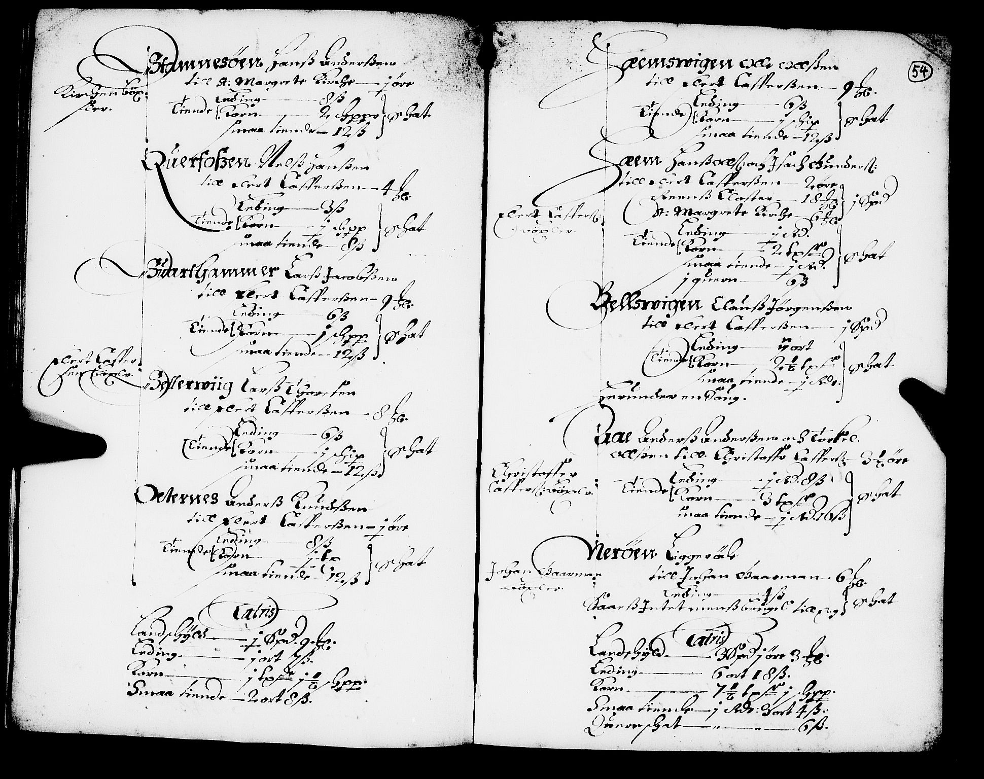 Rentekammeret inntil 1814, Realistisk ordnet avdeling, AV/RA-EA-4070/N/Nb/Nba/L0049: Fosen fogderi, 1668, p. 53b-54a