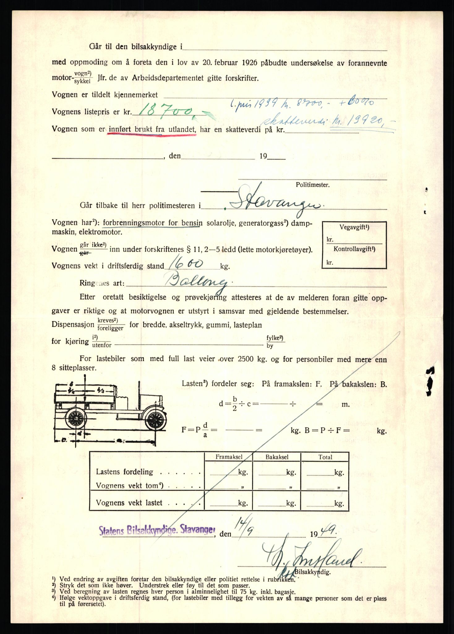 Stavanger trafikkstasjon, AV/SAST-A-101942/0/F/L0002: L-350 - L-699, 1930-1971, p. 616