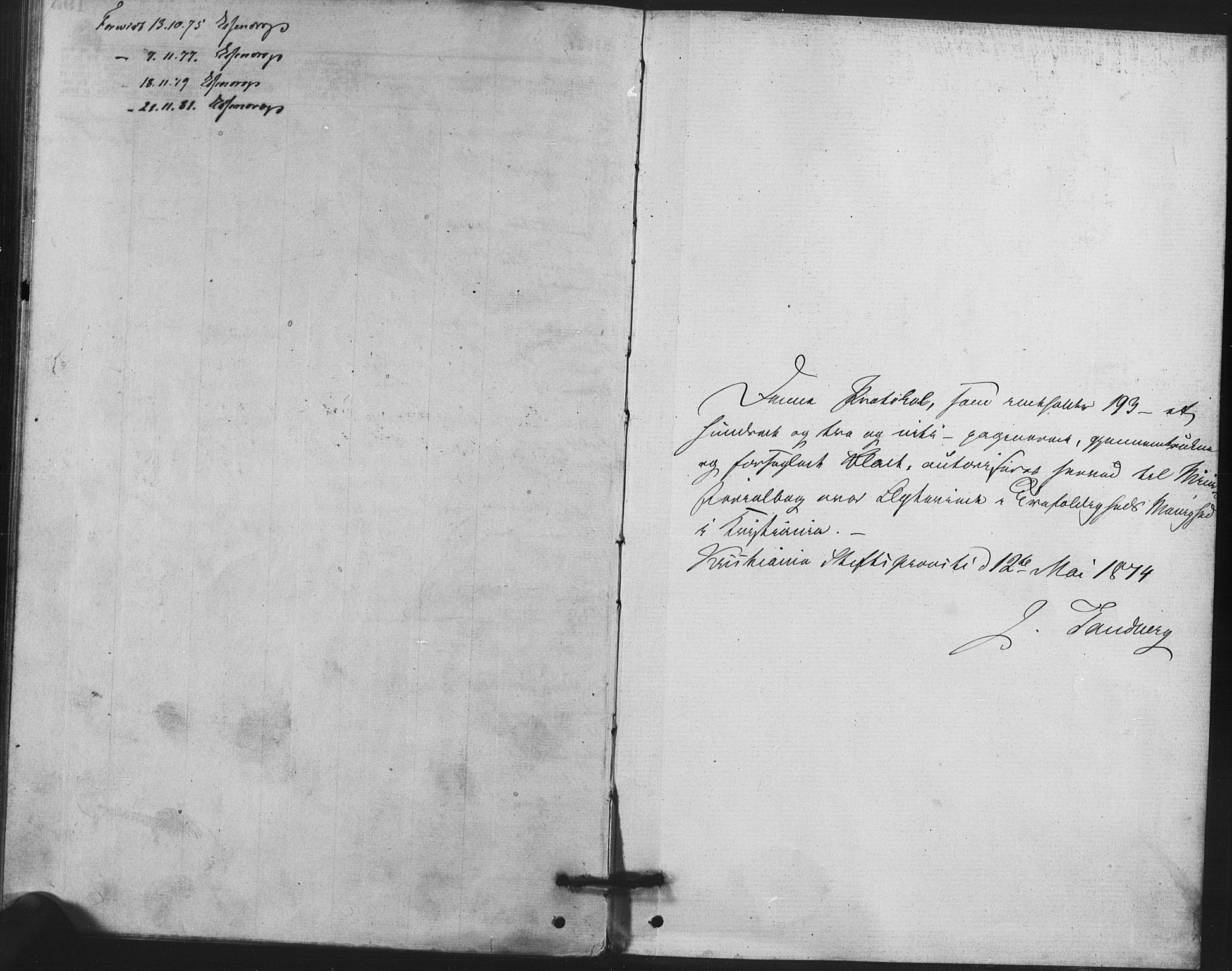 Trefoldighet prestekontor Kirkebøker, SAO/A-10882/F/Fc/L0002: Parish register (official) no. III 2, 1874-1881