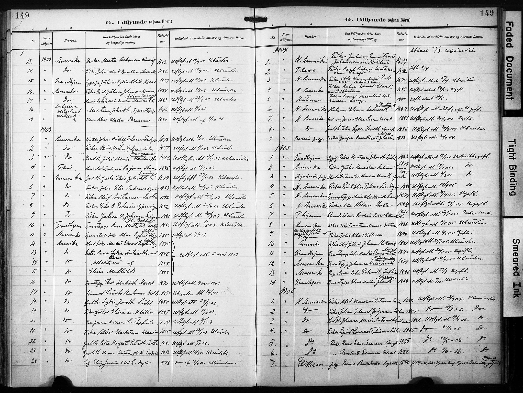 Ministerialprotokoller, klokkerbøker og fødselsregistre - Sør-Trøndelag, SAT/A-1456/640/L0580: Parish register (official) no. 640A05, 1902-1910, p. 149