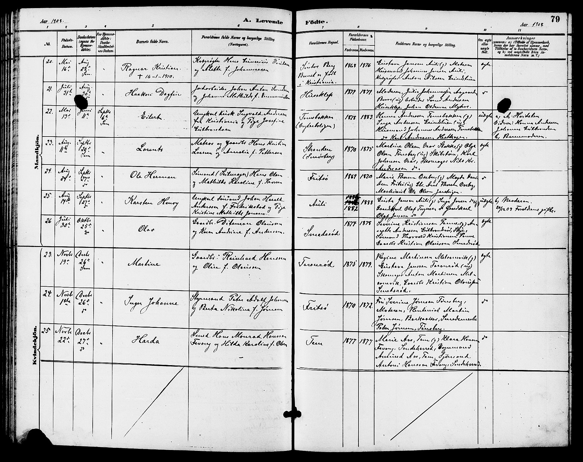 Sem kirkebøker, AV/SAKO-A-5/G/Ga/L0006: Parish register (copy) no. I 6, 1890-1908, p. 79