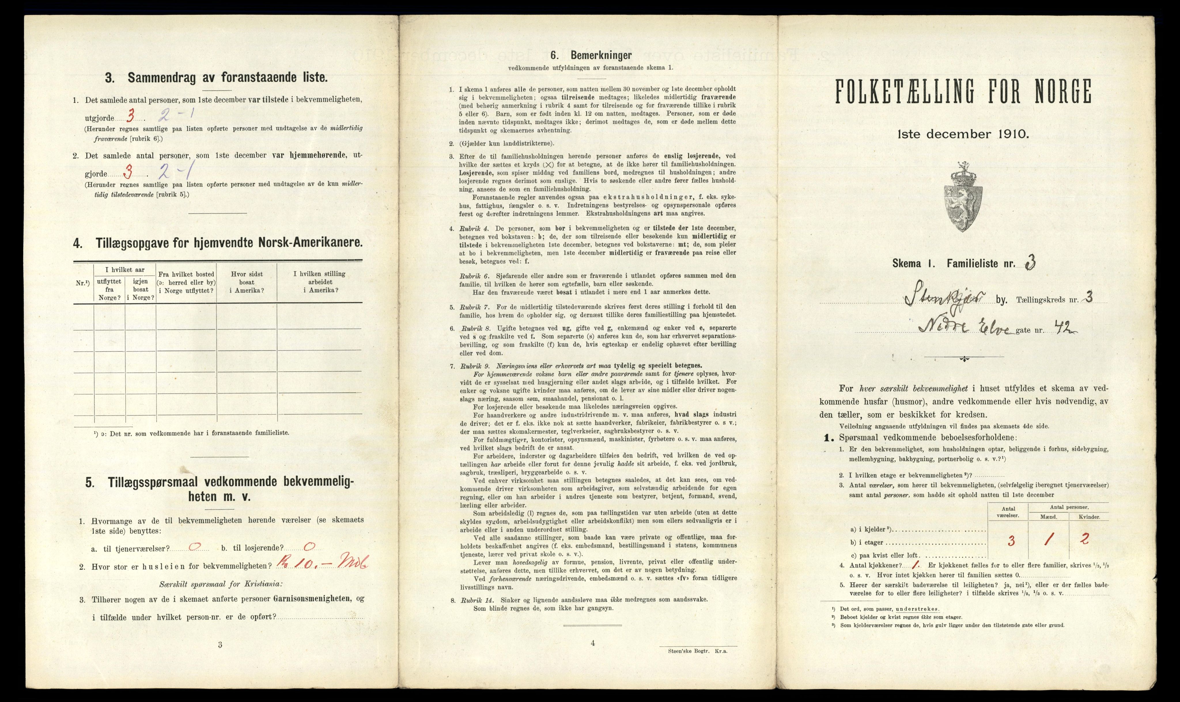 RA, 1910 census for Steinkjer, 1910, p. 672