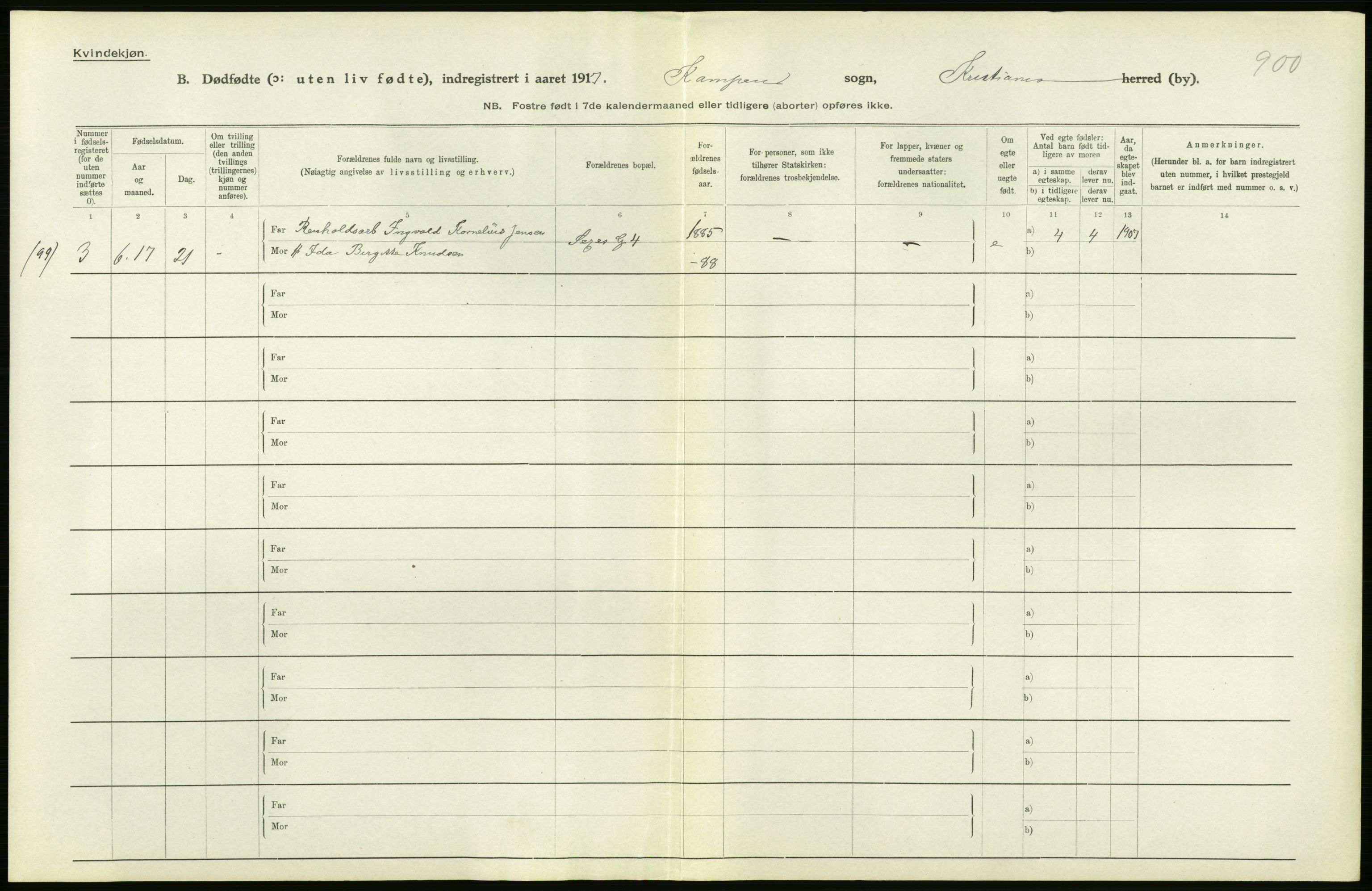 Statistisk sentralbyrå, Sosiodemografiske emner, Befolkning, AV/RA-S-2228/D/Df/Dfb/Dfbg/L0011: Kristiania: Døde, dødfødte., 1917, p. 640